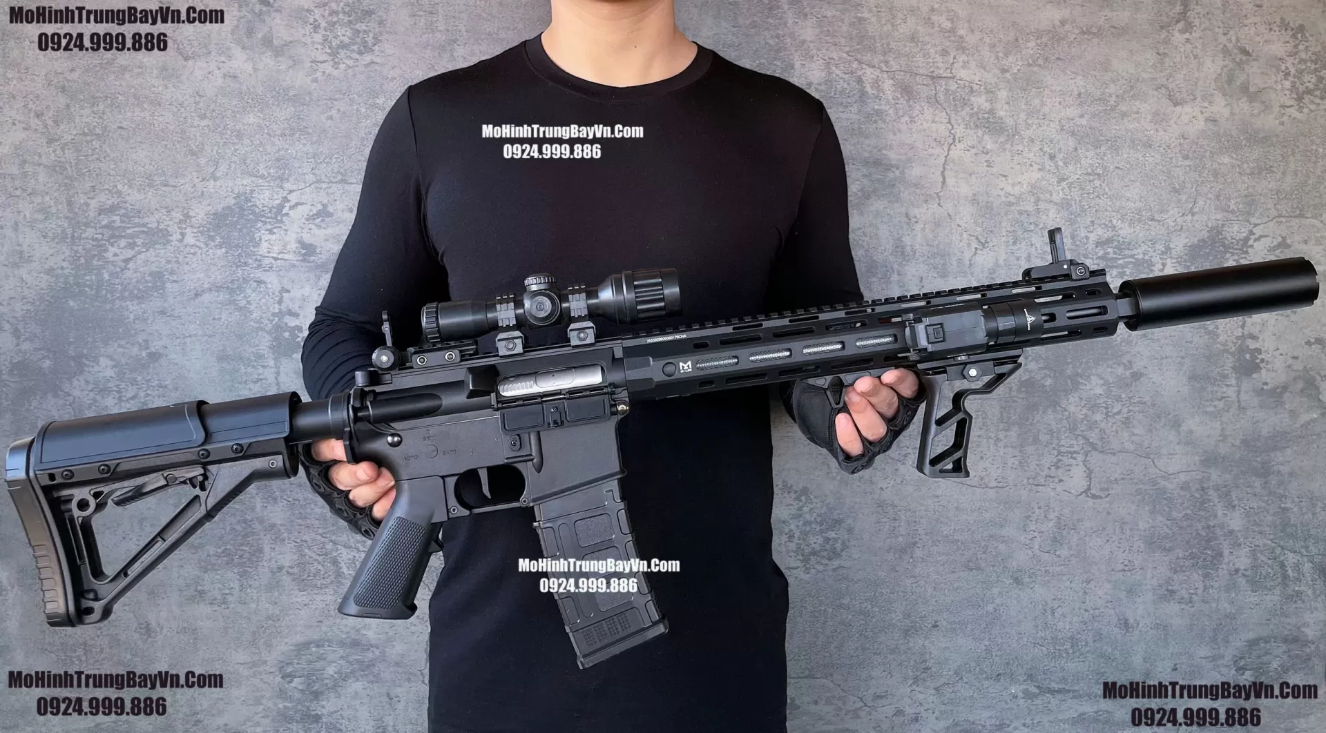 Súng Đạn Thạch AR15 Blowback Cao Cấp Bánh Răng Kim Loại Lực Cực Mạnh Hk416 M416 M4a1 M16 Mohinhtrungbay Mohinhtrungbay.vn (1)