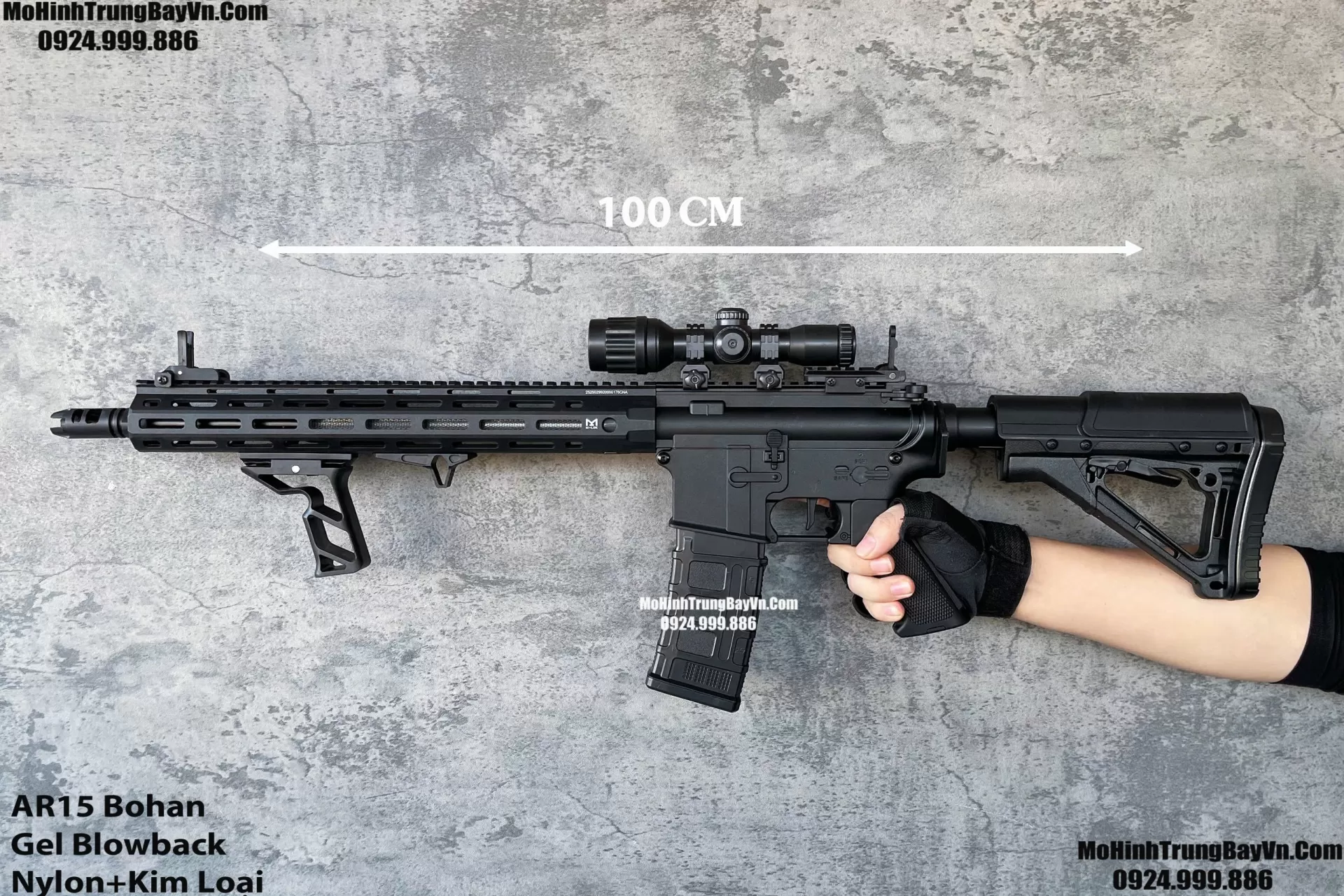 Súng Đạn Thạch AR15 Blowback Cao Cấp Bánh Răng Kim Loại Lực Cực Mạnh Hk416 M416 M4a1 M16 Mohinhtrungbay Mohinhtrungbay.vn (1)