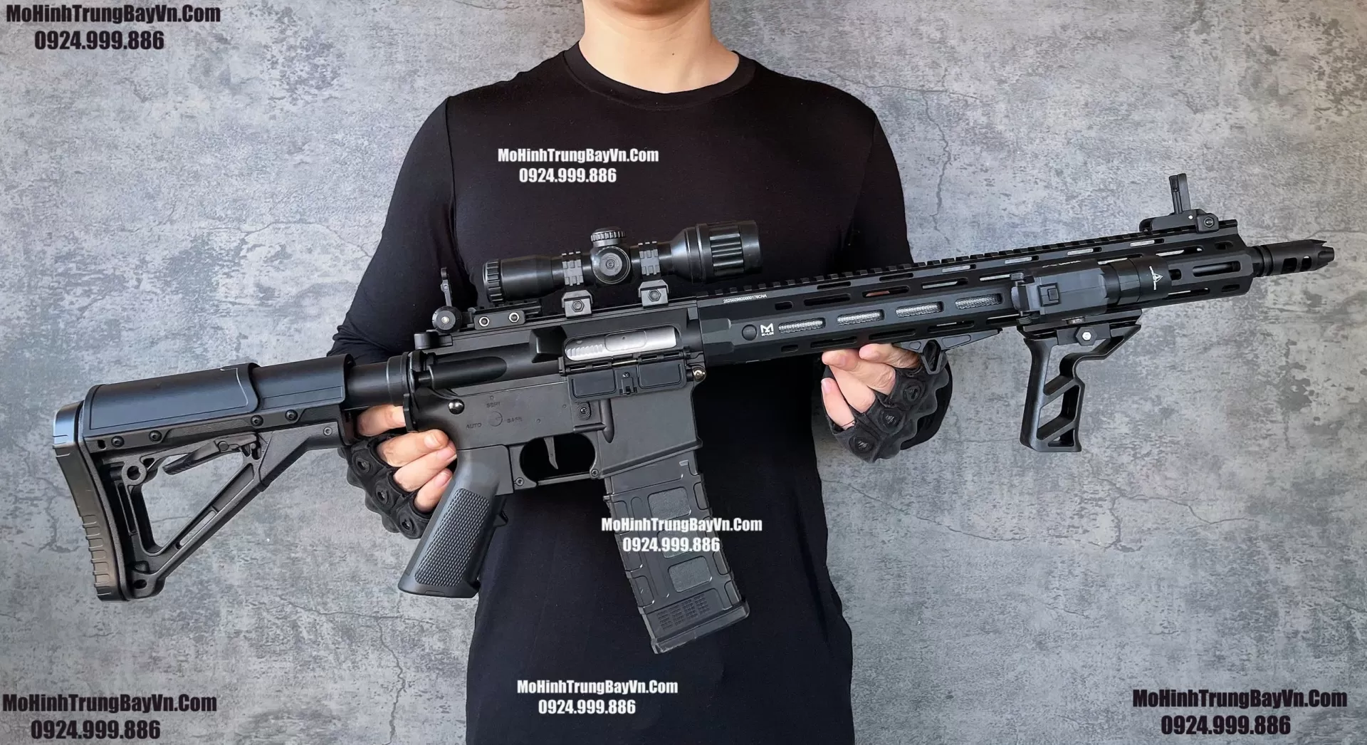 Súng Đạn Thạch AR15 Blowback Cao Cấp Bánh Răng Kim Loại Lực Cực Mạnh Hk416 M416 M4a1 M16 Mohinhtrungbay Mohinhtrungbay.vn (1)