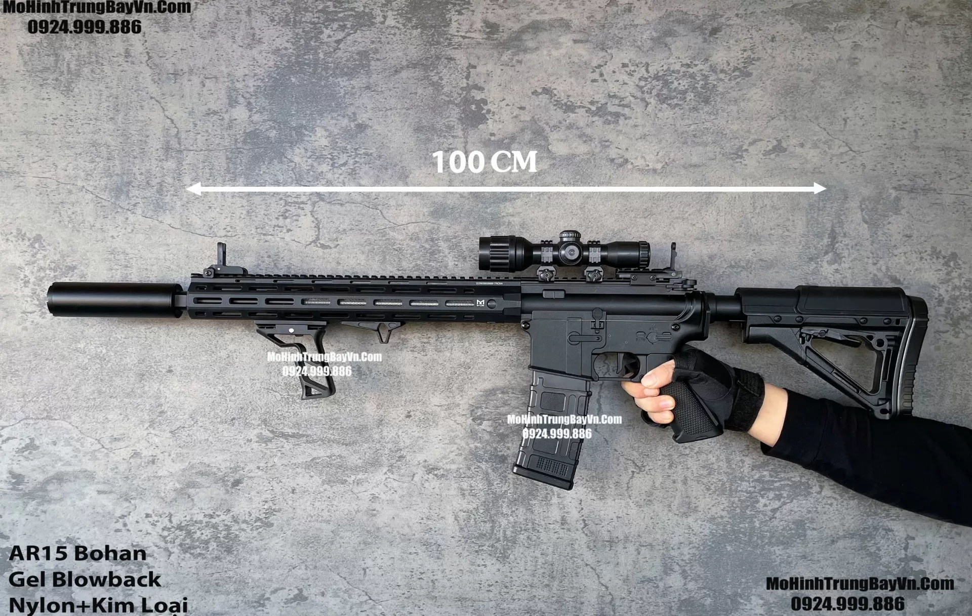 Súng Đạn Thạch AR15 Blowback Cao Cấp Bánh Răng Kim Loại Lực Cực Mạnh Hk416 M416 M4a1 M16 Mohinhtrungbay Mohinhtrungbay.vn (1)