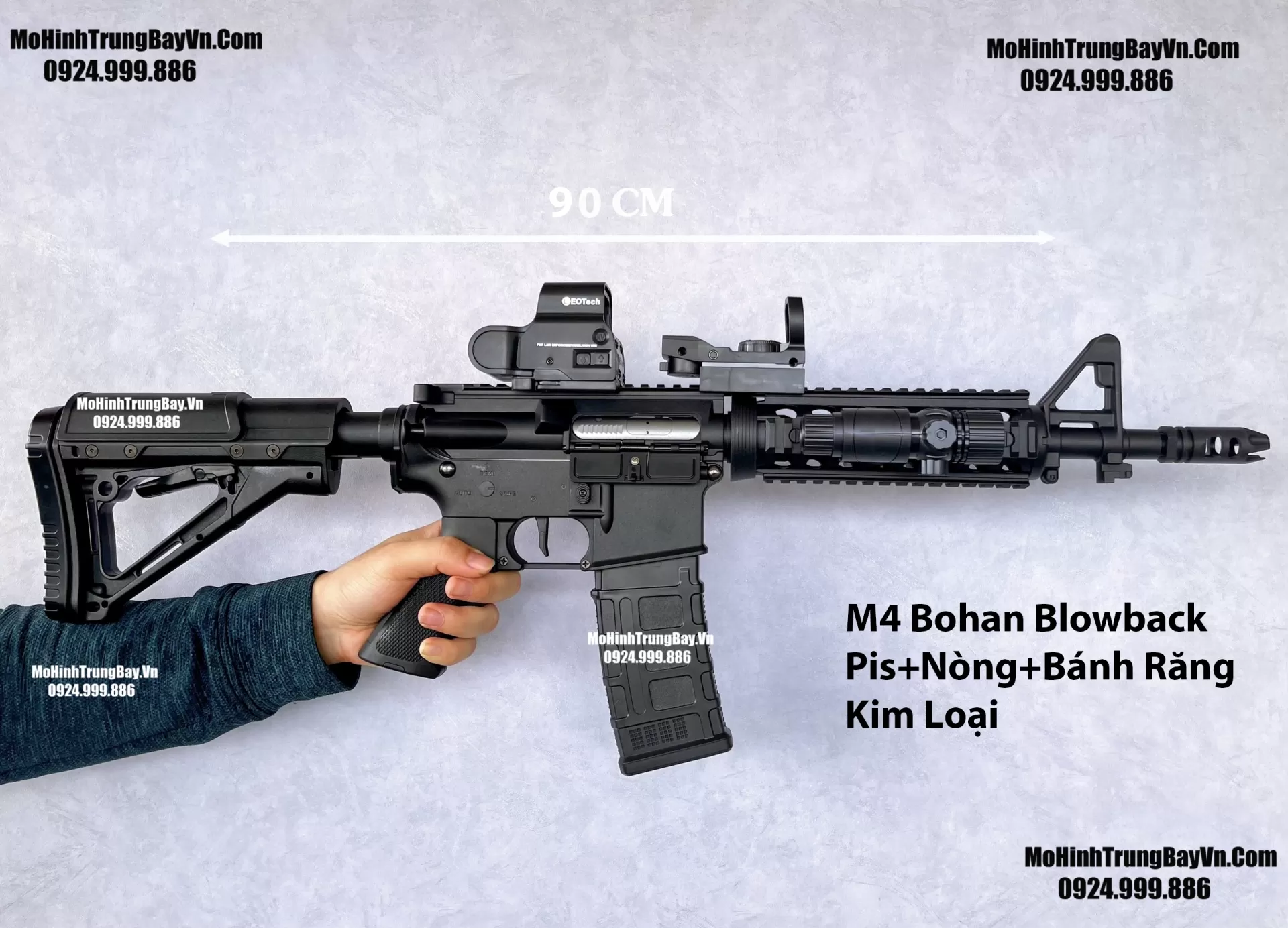 Súng Đạn Thạch M4a1 Bohan Bánh Răng Kim Loại Cao Cấp  M4 bohan HK416 M416 Mohinhtrungbayvn Mohinhtrungbay.vn