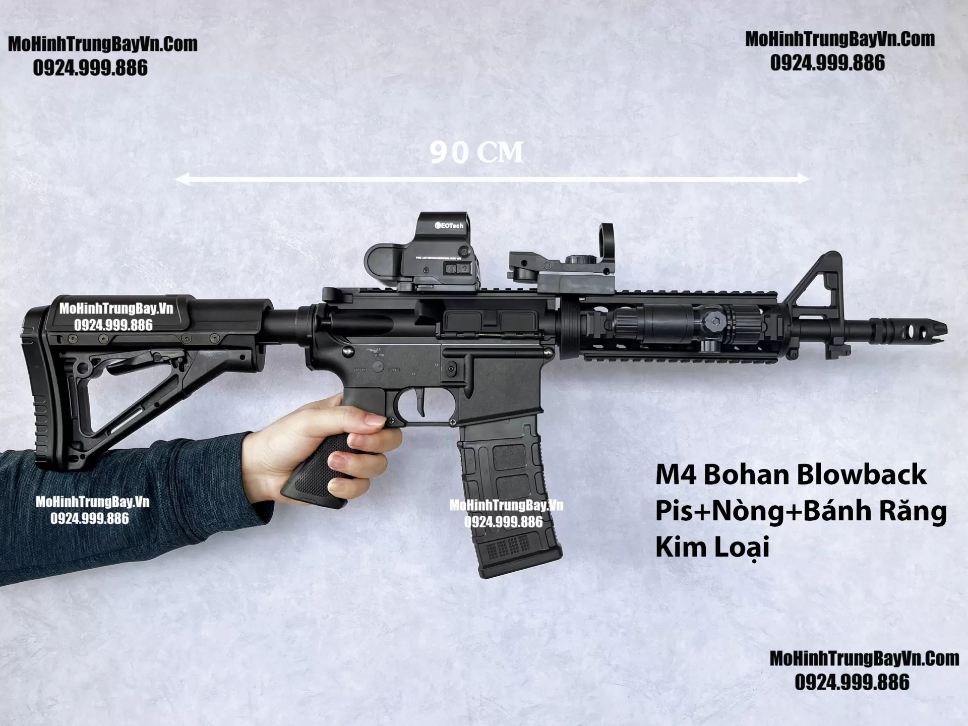 Súng Đạn Thạch M4a1 Bohan Bánh Răng Kim Loại Cao Cấp  M4 bohan HK416 M416 Mohinhtrungbayvn Mohinhtrungbay.vn