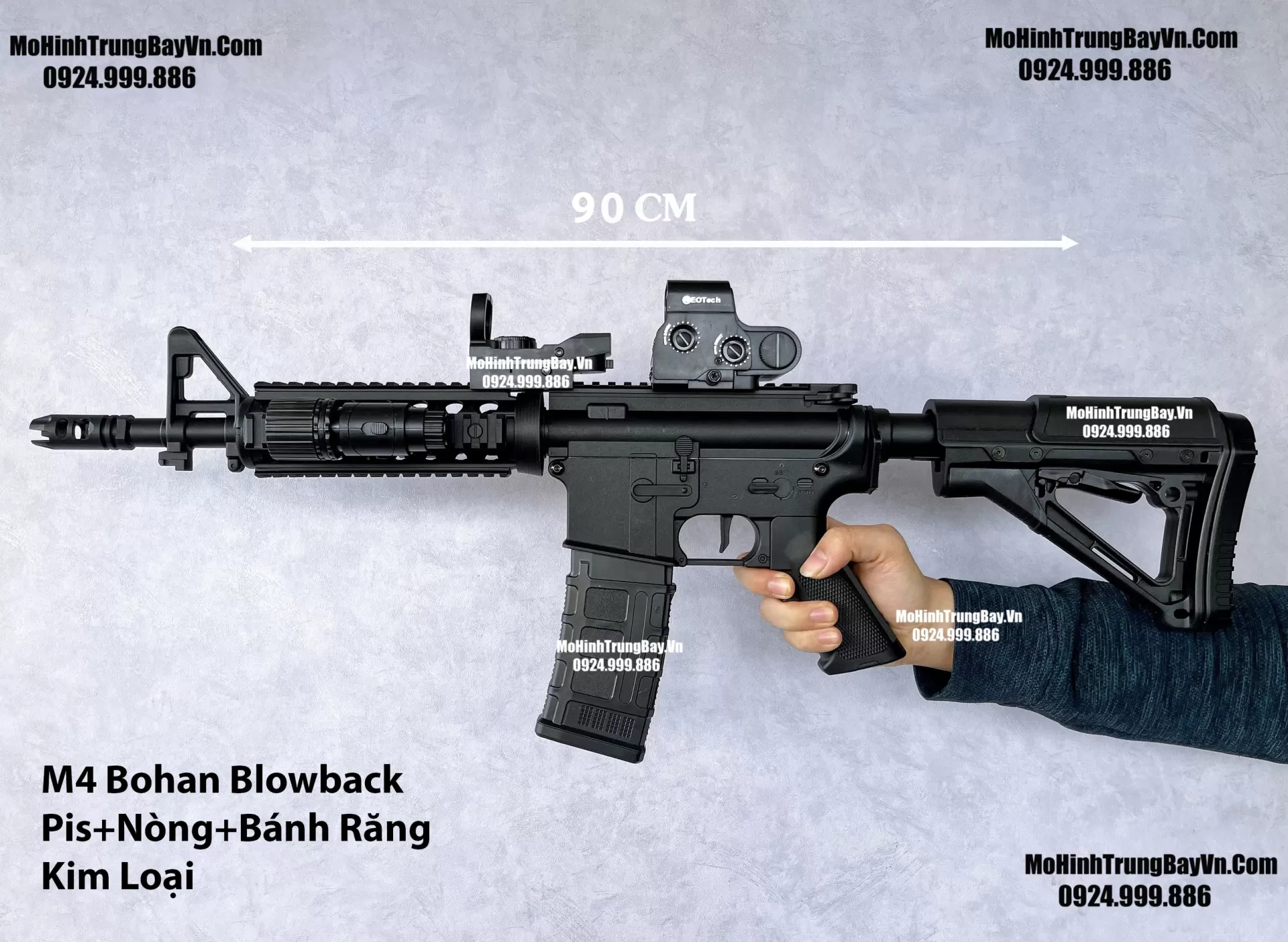 Súng Đạn Thạch M4a1 Bohan Bánh Răng Kim Loại Cao Cấp  M4 bohan HK416 M416 Mohinhtrungbayvn Mohinhtrungbay.vn