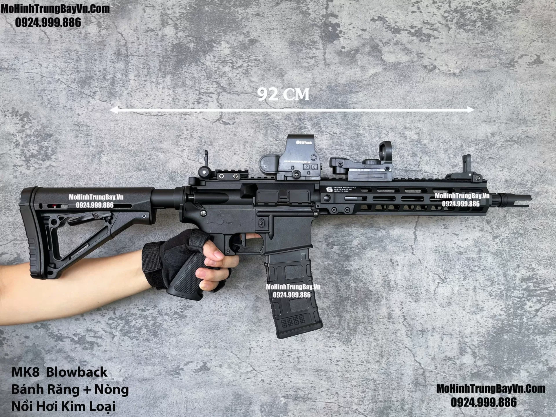 Súng Đạn Thạch MK8 Blowback Cao Cấp Bánh Răng Kim Loại Lực Cực Mạnh Hk416 M416 M4a1 M16 Mohinhtrungbay Mohinhtrungbay.vn