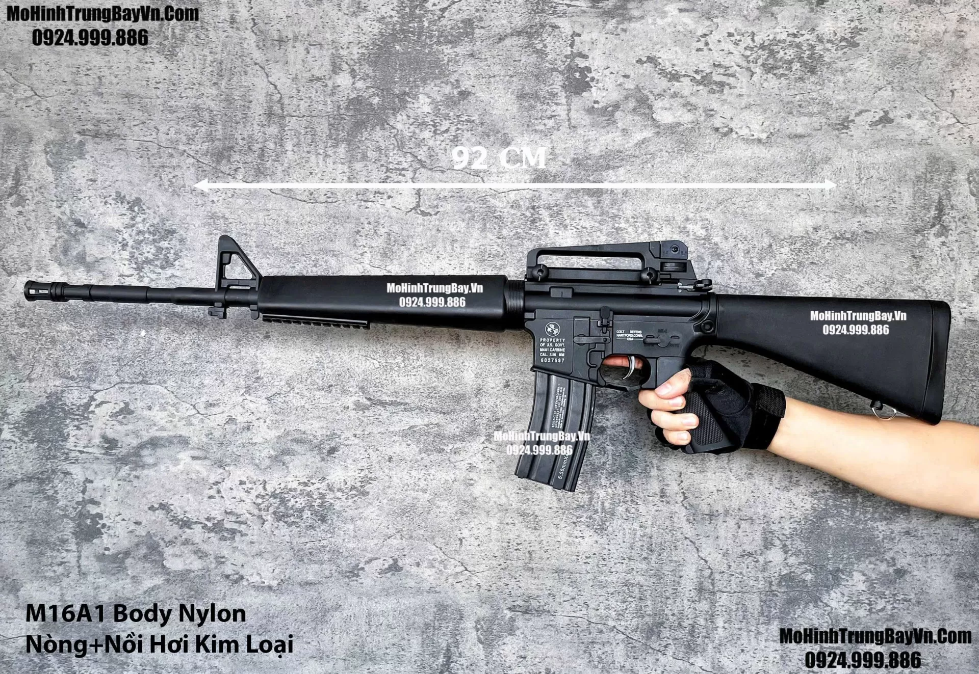 Súng Đạn Thạch M16A1  Đen Nòng + Piston Kim Loại Tốc Cực Nhanh M16a4 M416 M4a1 M16 Mohinhtrungbay Mohinhtrungbay.vn