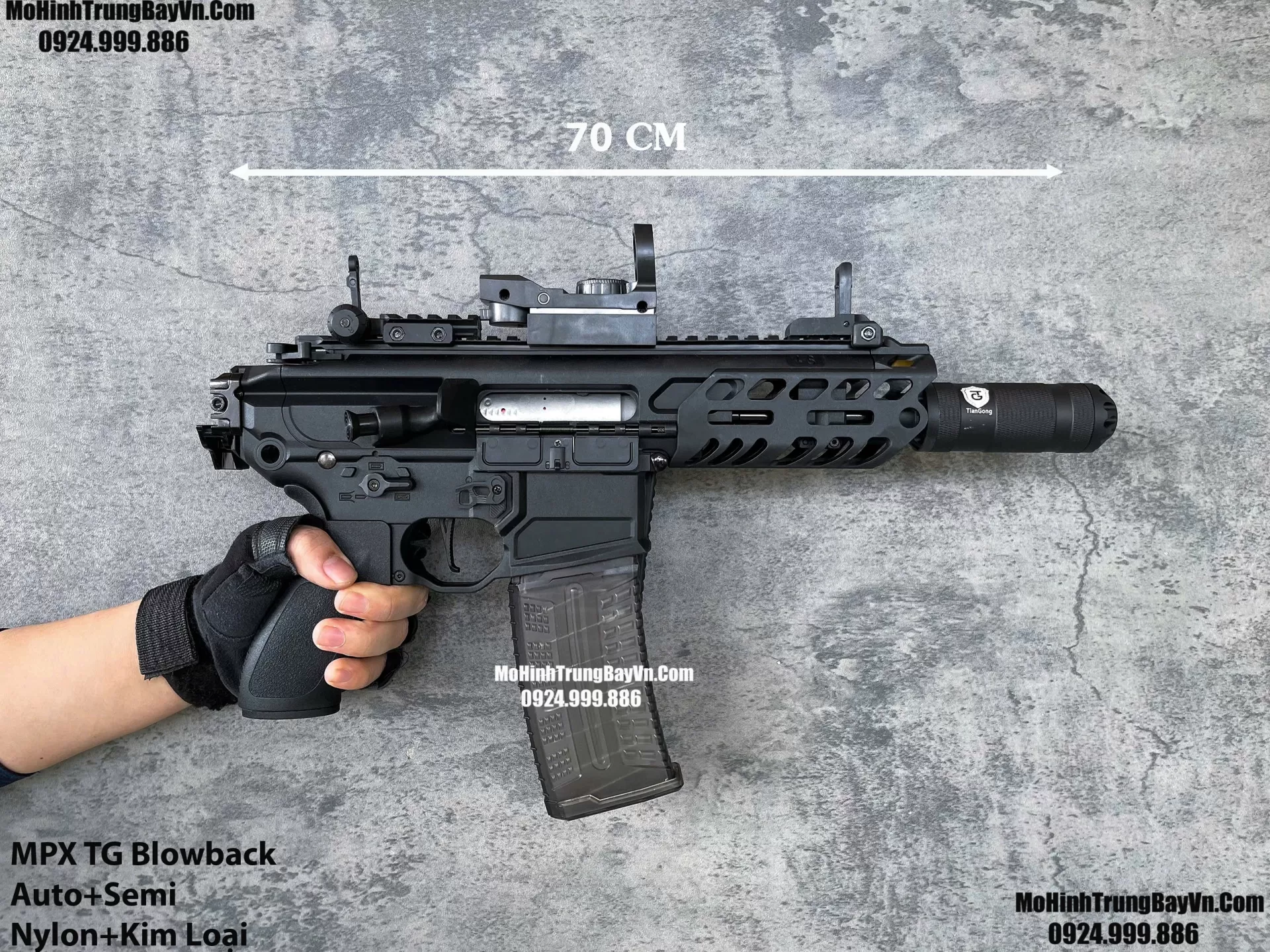 Súng Đạn Thạch SMG MPX TG Blowback Cao Cấp Lực Cực Mạnh Hk416 M416 M4a1 M16 Mohinhtrungbay Mohinhtrungbay.vn (1) (1)