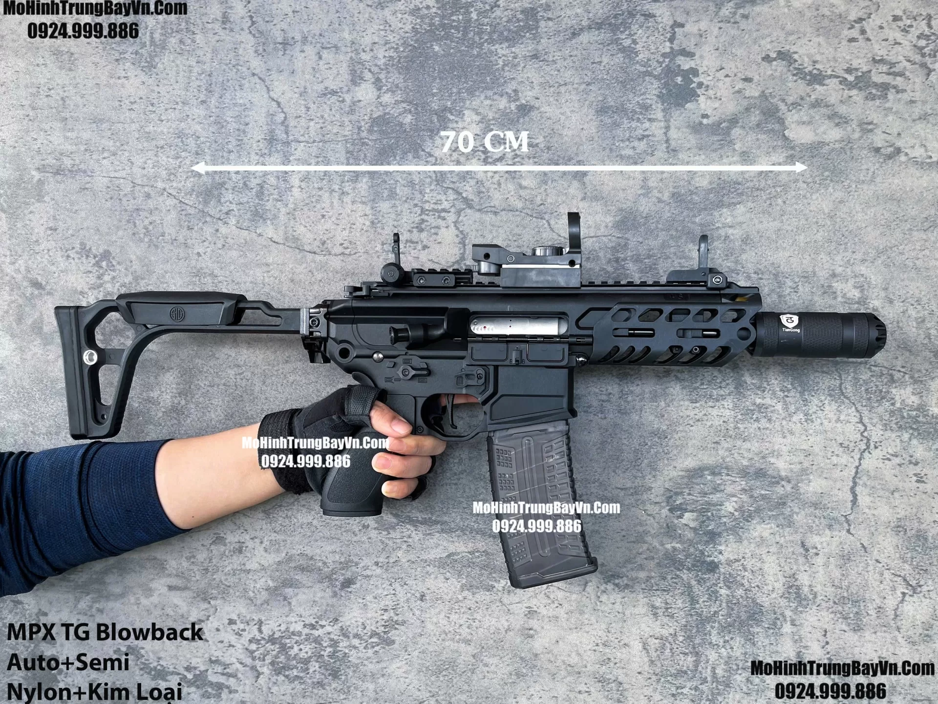 Súng Đạn Thạch SMG MPX TG Blowback Cao Cấp Lực Cực Mạnh Hk416 M416 M4a1 M16 Mohinhtrungbay Mohinhtrungbay.vn (1) (1)
