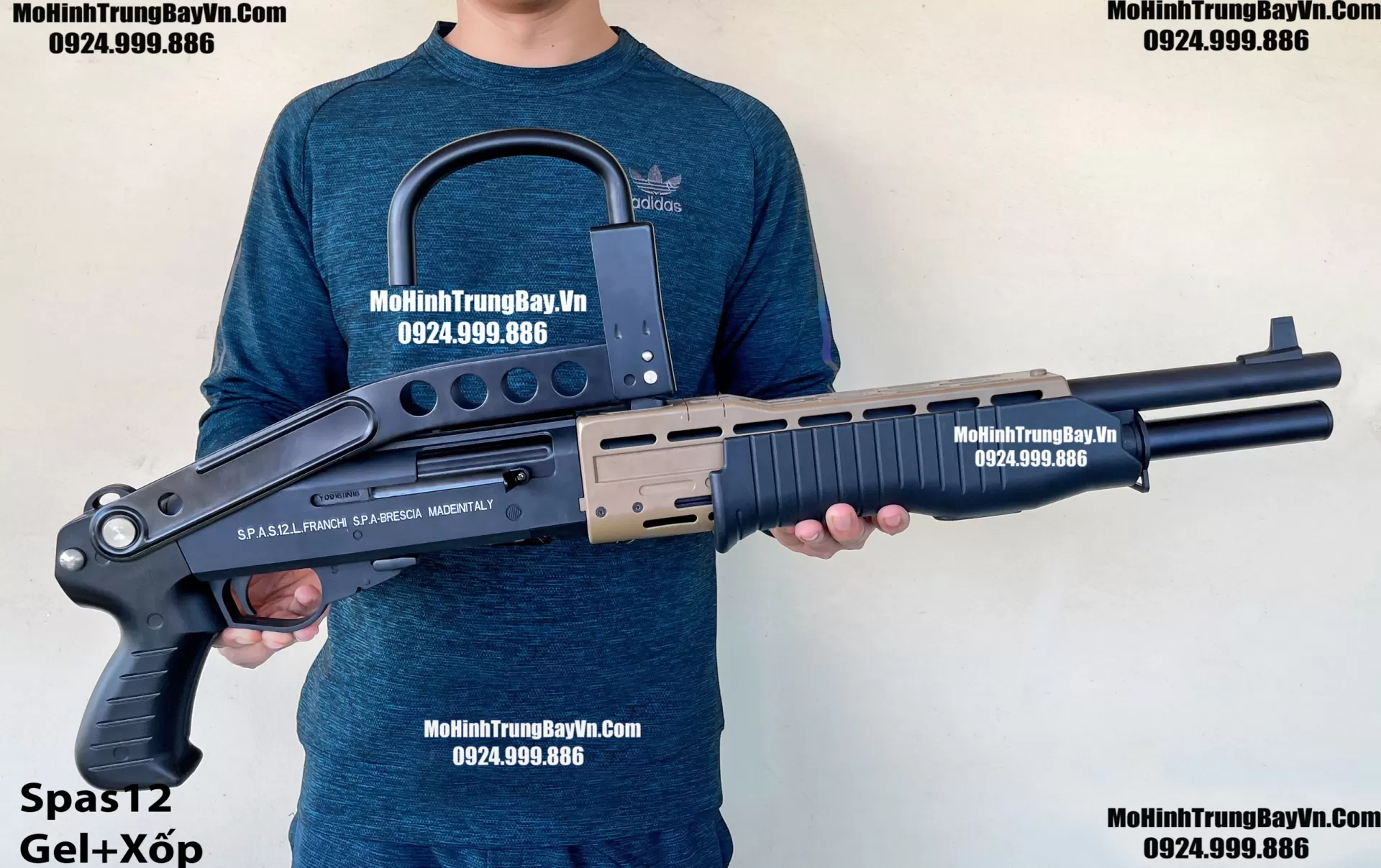 ShotGun Spas12 Văng Shell Cao Cấp Full Phụ Kiện Lực Cực Mạnh Đạn Thạch Và Xốp