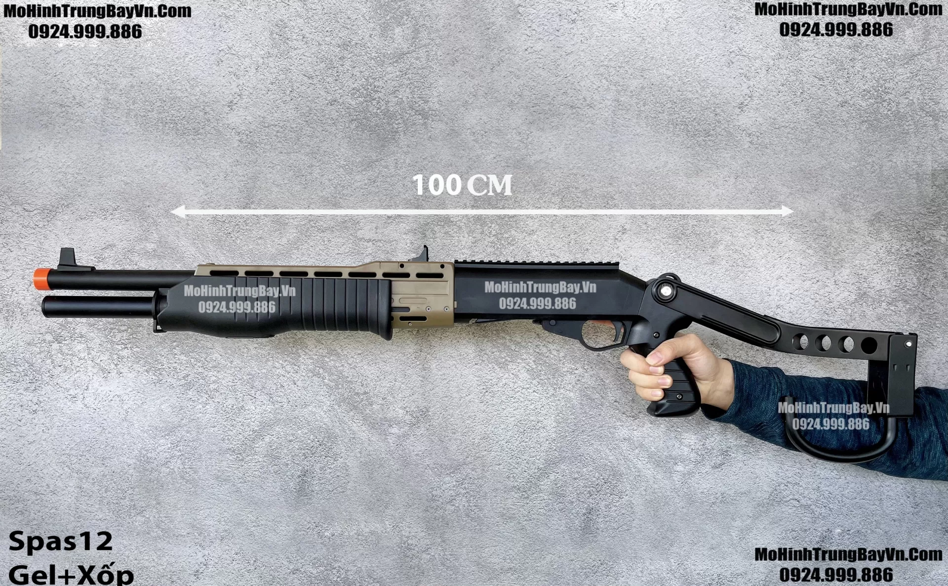 ShotGun Spas12 Văng Shell Cao Cấp Full Phụ Kiện Lực Cực Mạnh Đạn Thạch Và Xốp