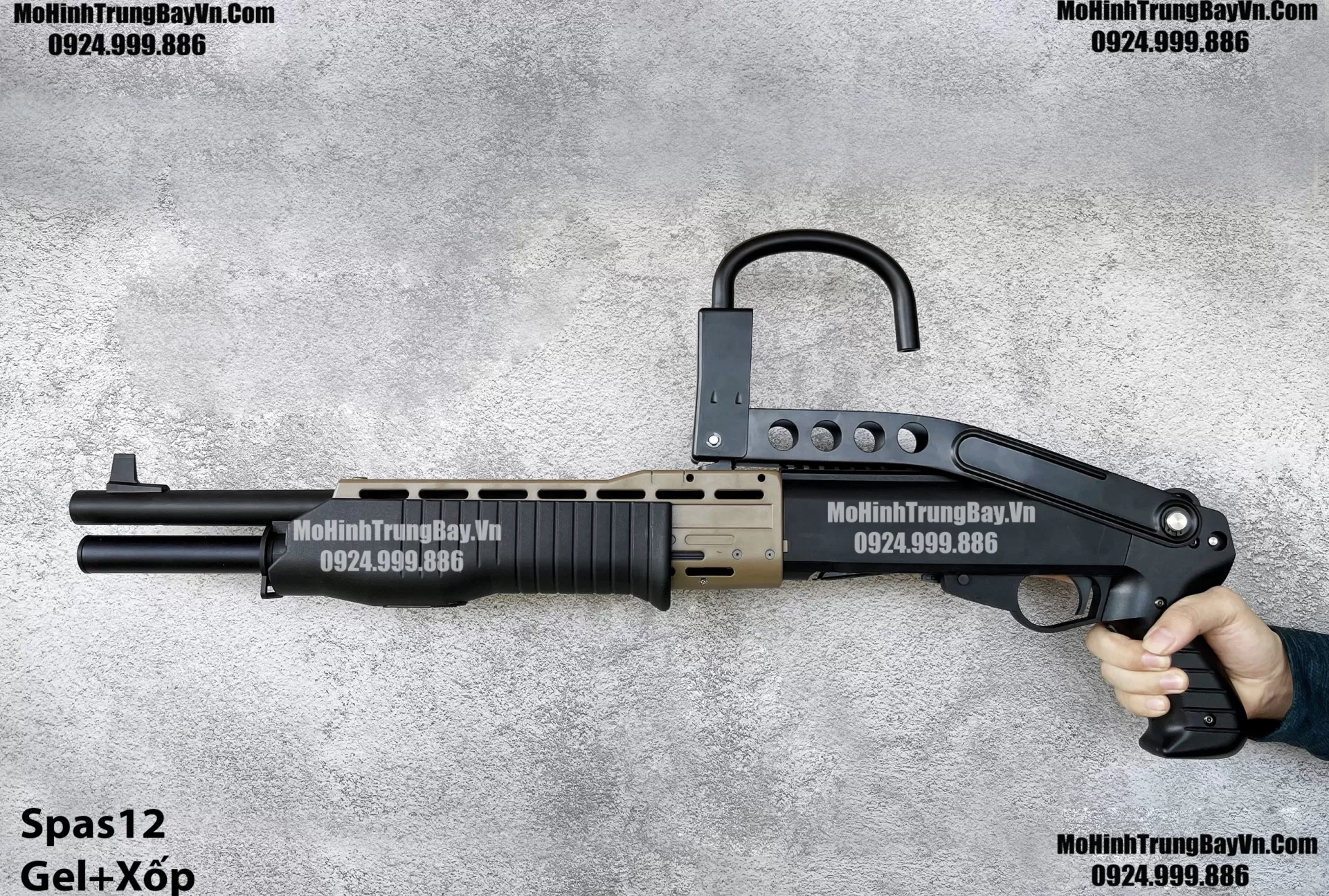 ShotGun Spas12 Văng Shell Cao Cấp Full Phụ Kiện Lực Cực Mạnh Đạn Thạch Và Xốp