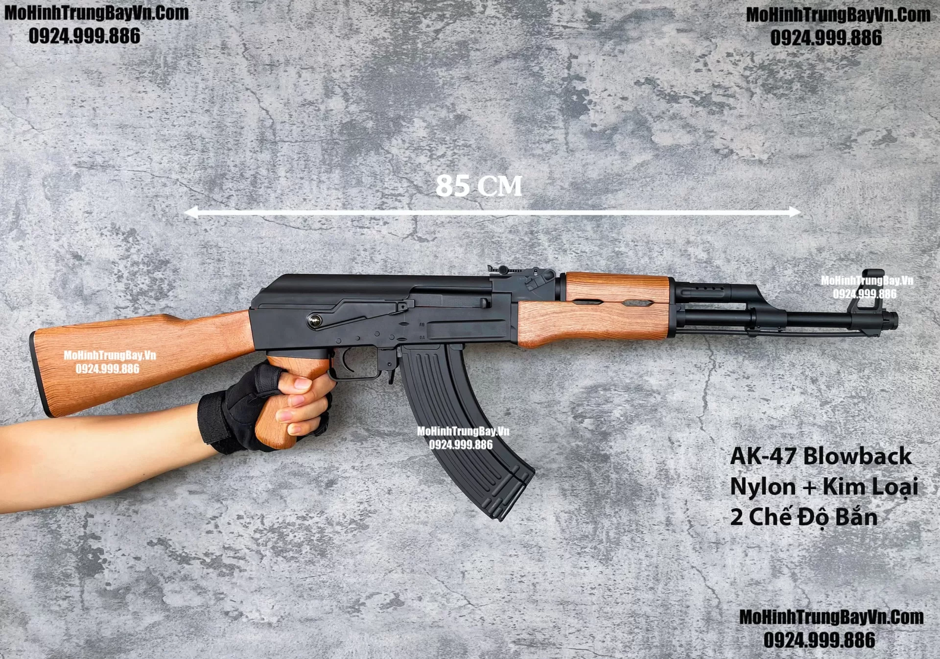 Súng Đạn Thạch Ak47 Jund Blowback Cao Cấp Kim Loại Lực Cực Mạnh AKM AK74u AKS