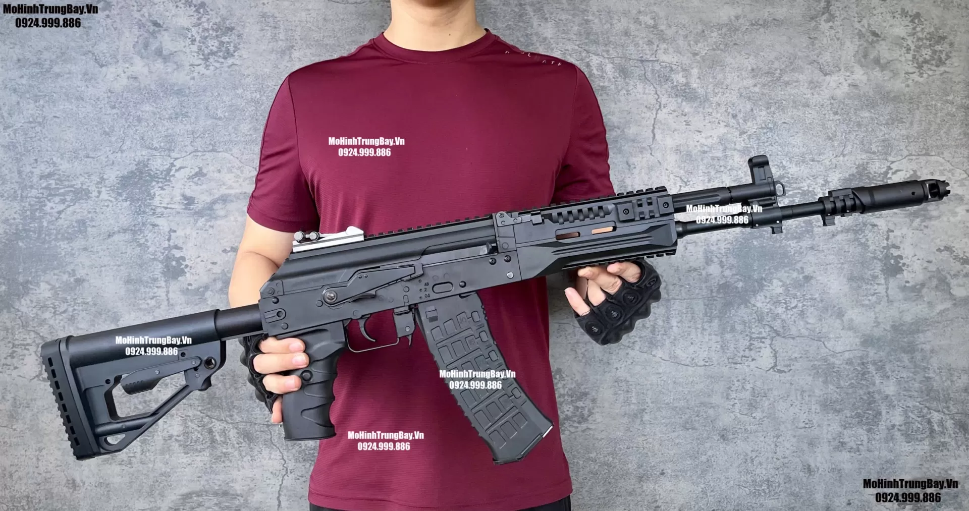 Súng Đạn Thạch AK12  Báng Gập Blowback Bánh Răng Kim Loại AKS AK47 AK102 AKM AK74 AKU