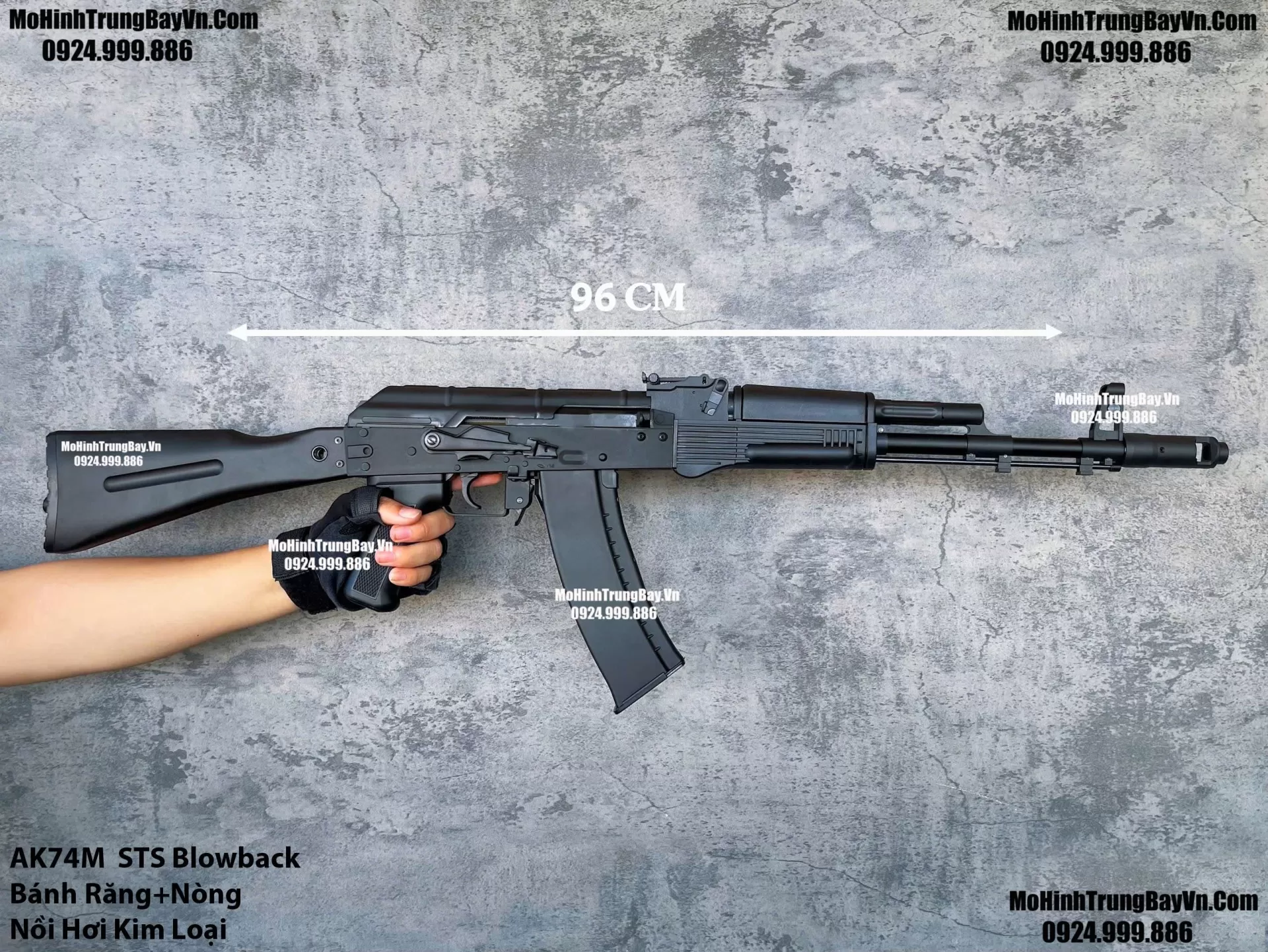 Súng Đạn Thạch AK74M Blowback Bánh Răng Kim Loại Cực Mạnh Giá Rẻ AKS AK47 AK102 AKM AK74 AKU