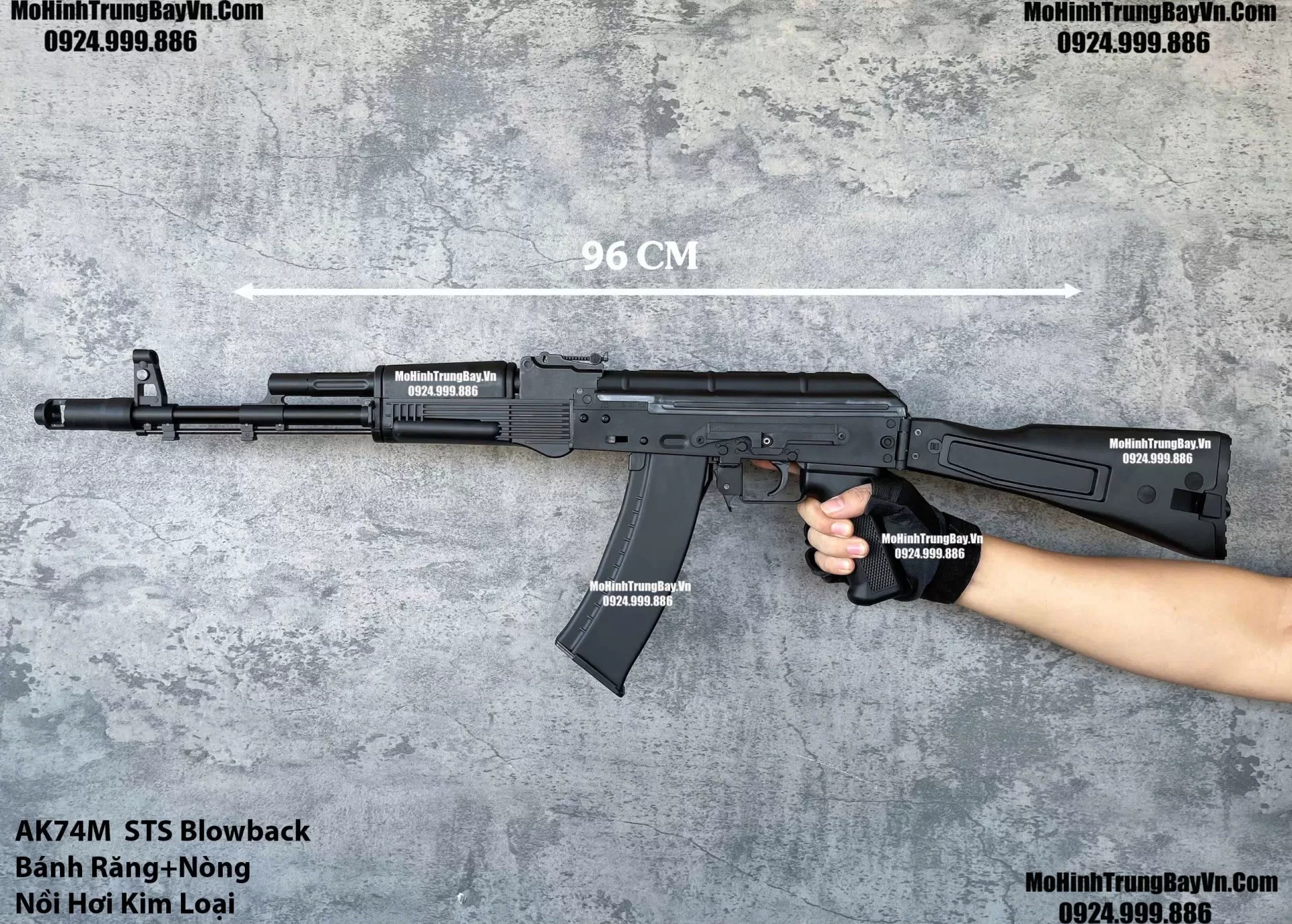Súng Đạn Thạch AK74M Blowback Bánh Răng Kim Loại Cực Mạnh Giá Rẻ AKS AK47 AK102 AKM AK74 AKU
