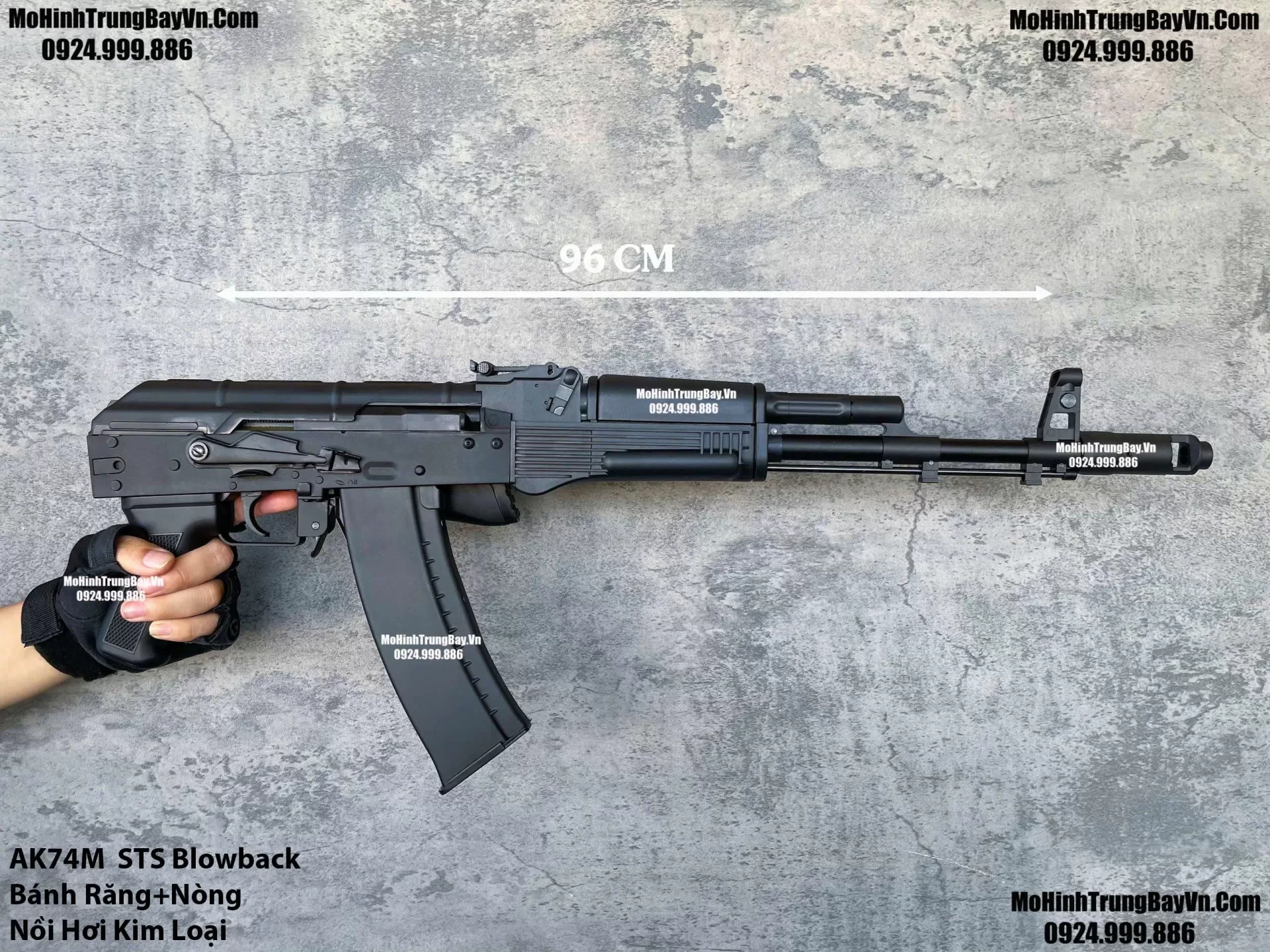 Súng Đạn Thạch AK74M Blowback Bánh Răng Kim Loại Cực Mạnh Giá Rẻ AKS AK47 AK102 AKM AK74 AKU