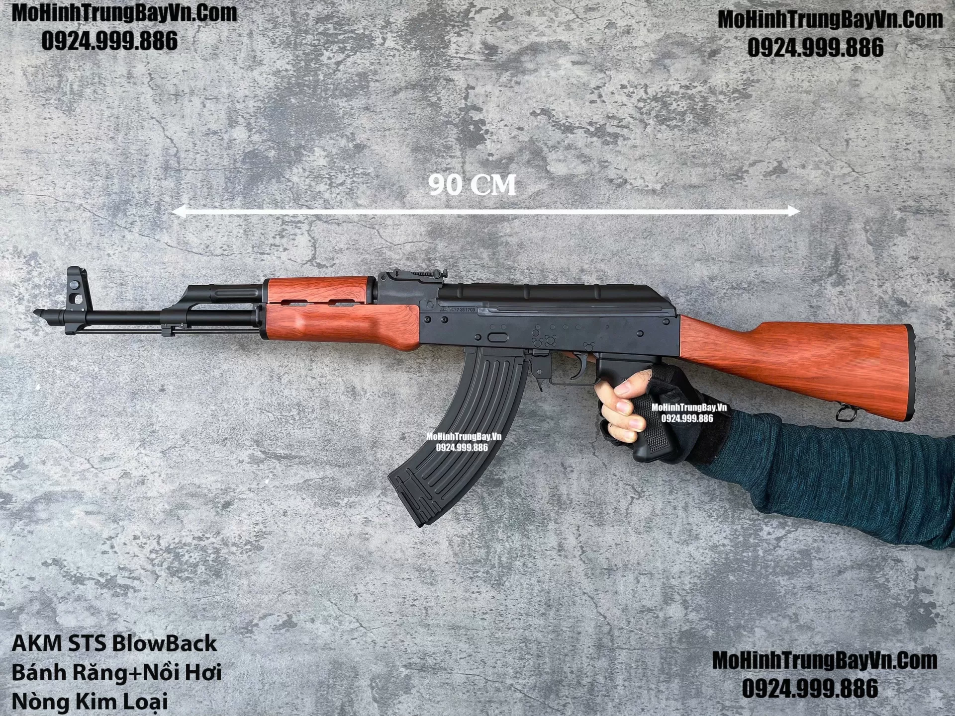Súng Đạn Thạch AKM  Blowback Bánh Răng Kim Loại Cực Mạnh Giá Rẻ AKS AK47 AK102 AKM AK74 AKU