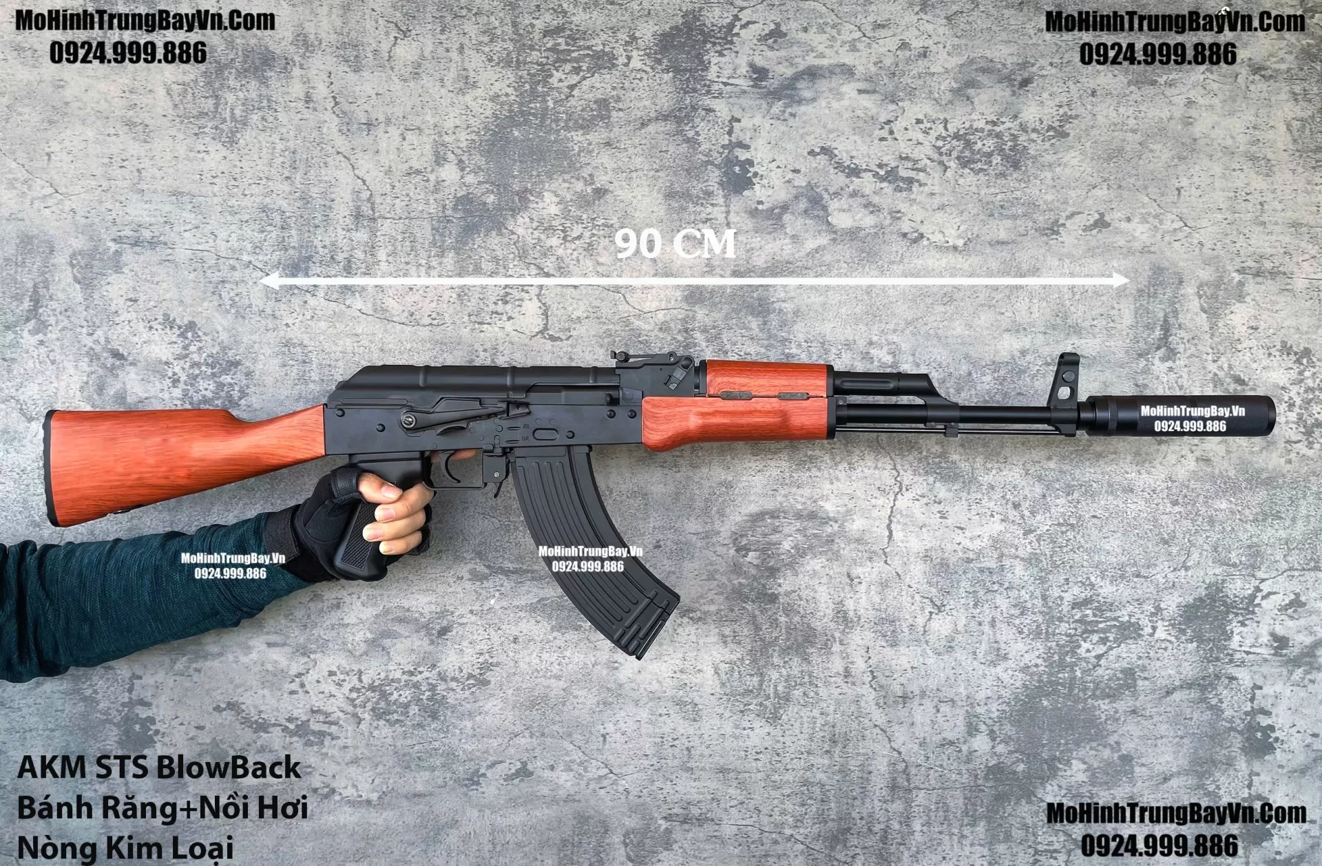 Súng Đạn Thạch AKM  Blowback Bánh Răng Kim Loại Cực Mạnh Giá Rẻ AKS AK47 AK102 AKM AK74 AKU