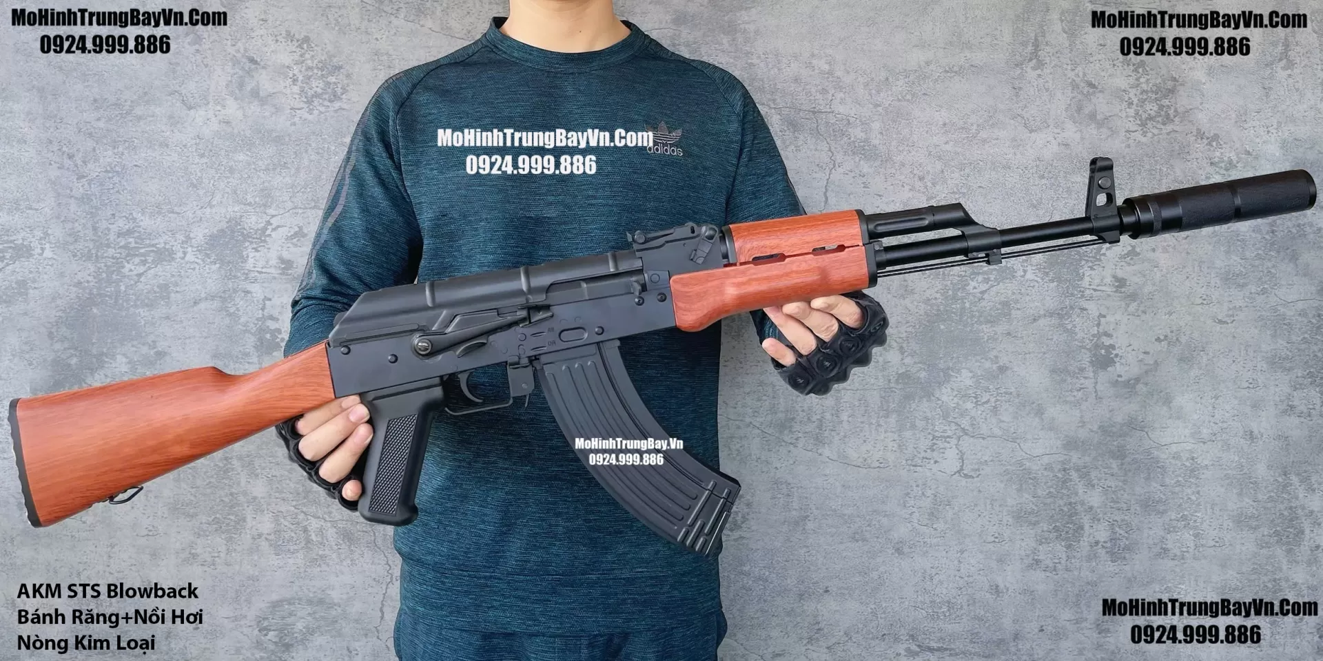 Súng Đạn Thạch AKM  Blowback Bánh Răng Kim Loại Cực Mạnh Giá Rẻ AKS AK47 AK102 AKM AK74 AKU
