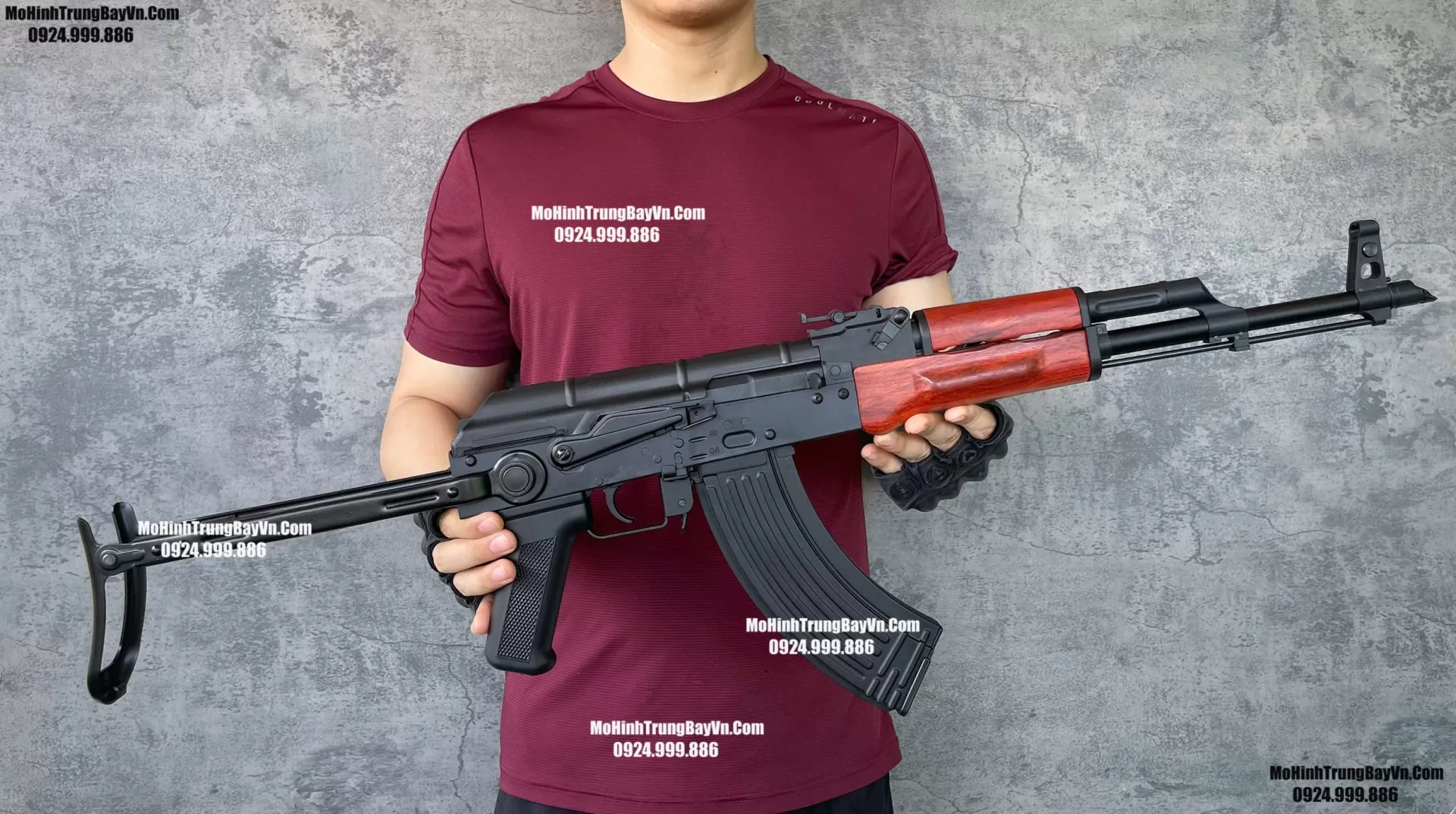 Súng Đạn Thạch AKMS Báng Xếp Blowback Bánh Răng Kim Loại AKS AK47 AK102 AKM AK74 AKU