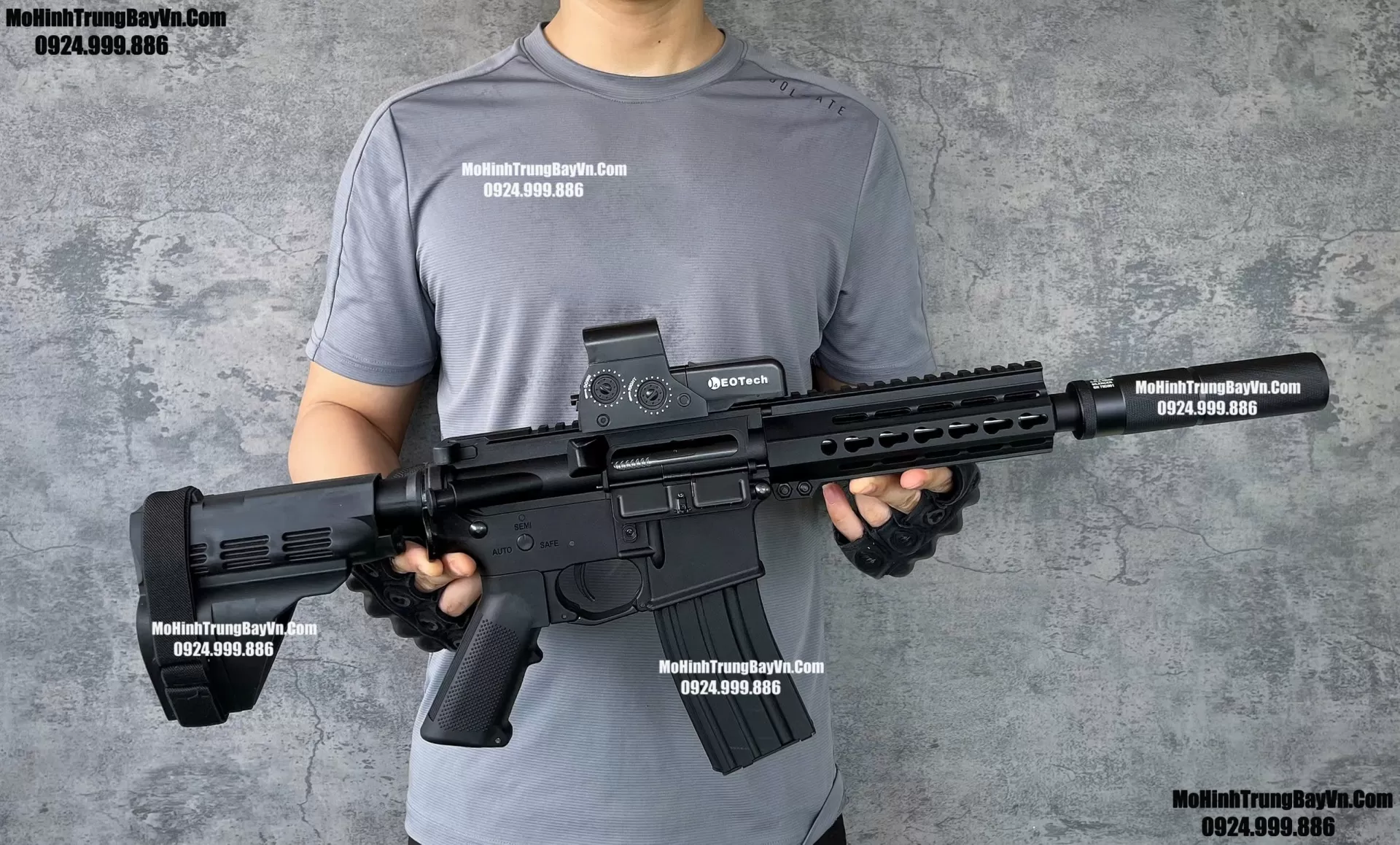 Súng Đạn Thạch AR15 Blowback  Bánh Răng Kim Loại Lực Cực Mạnh  M416 M4a1 M16 SLR Mohinhtrungbayvn Mohinhtrungbay.vn