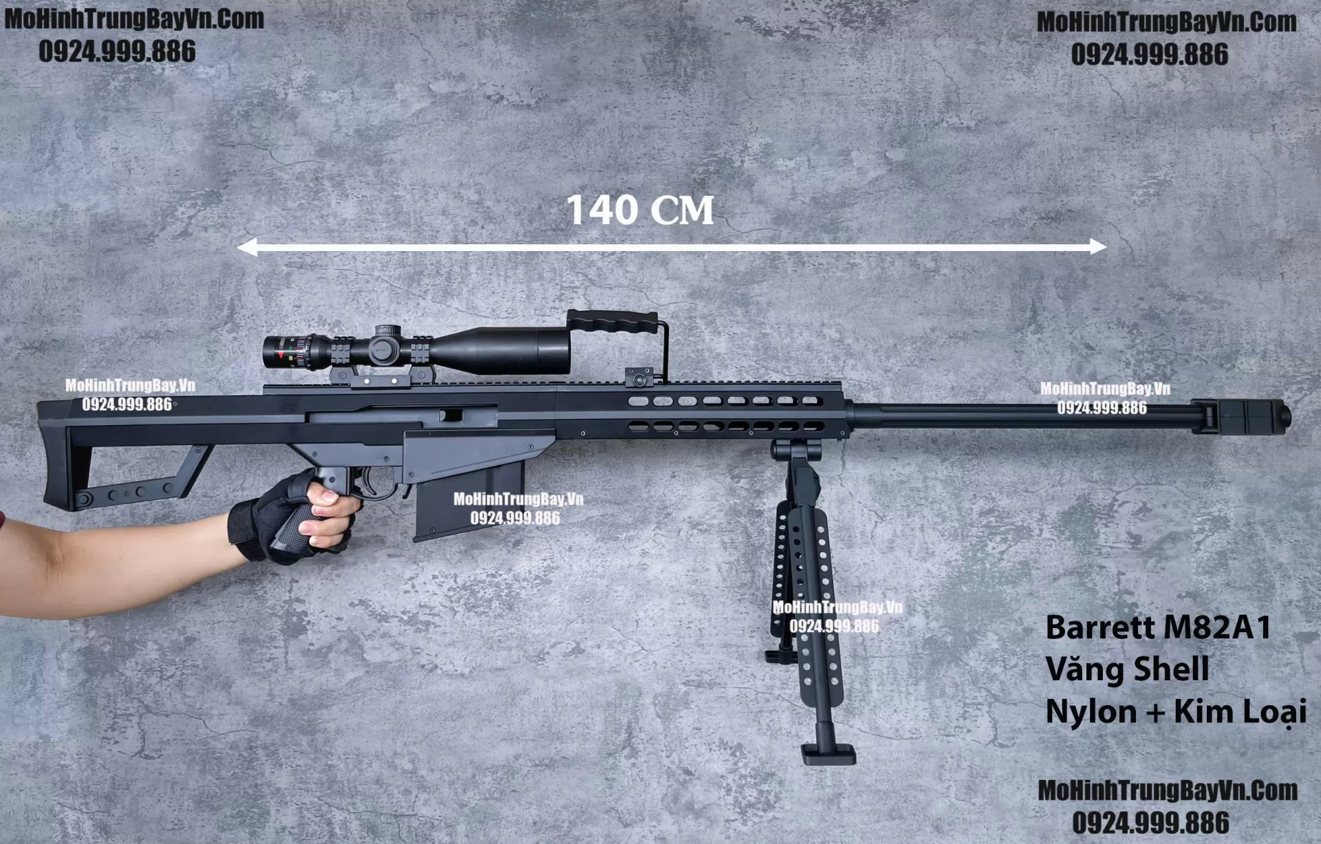 Siêu Phẩm Súng Sniper Barrett M82A1 140cm Văng Shell Gel + Xốp Cực Kì Cao Cấp Barret