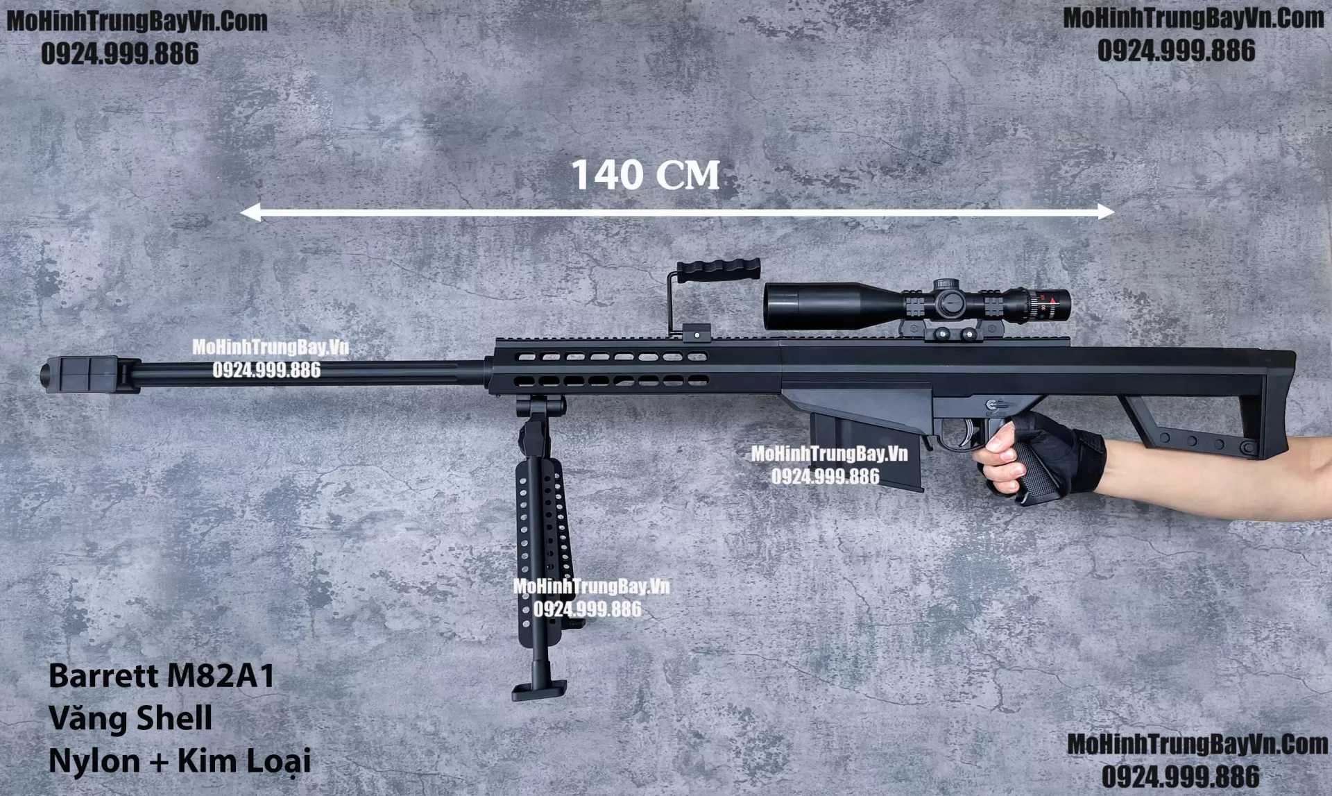 Siêu Phẩm Súng Sniper Barrett M82A1 140cm Văng Shell Gel + Xốp Cực Kì Cao Cấp Barret