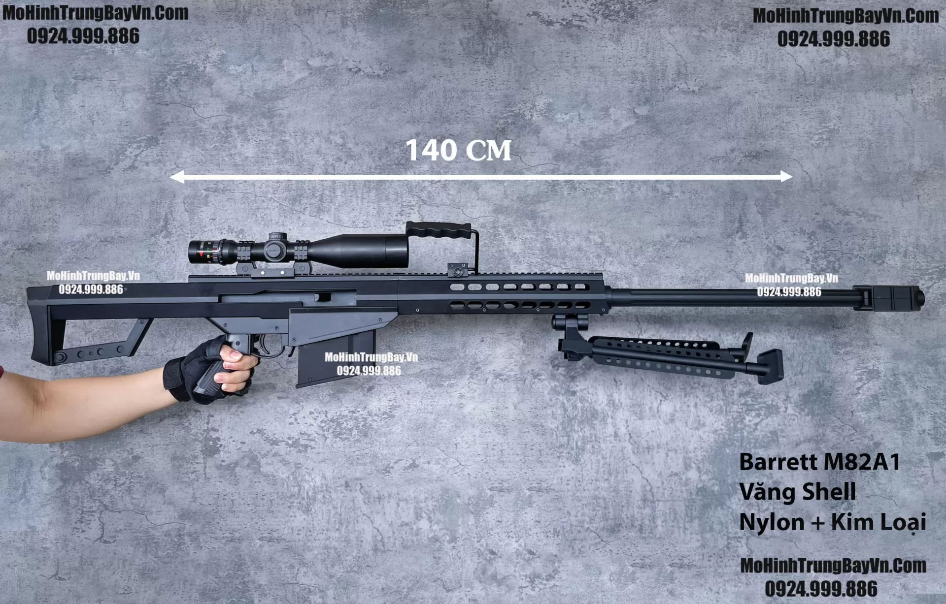 Siêu Phẩm Súng Sniper Barrett M82A1 140cm Văng Shell Gel + Xốp Cực Kì Cao Cấp Barret