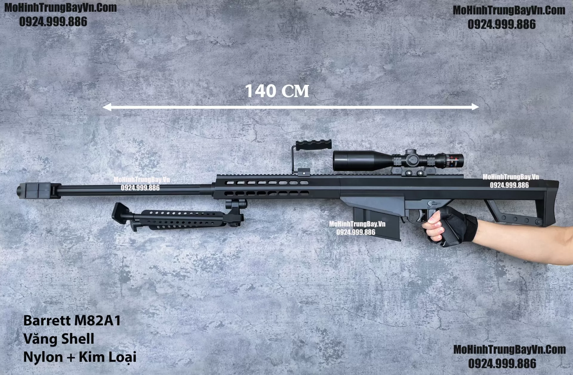 Siêu Phẩm Súng Sniper Barrett M82A1 140cm Văng Shell Gel + Xốp Cực Kì Cao Cấp Barret
