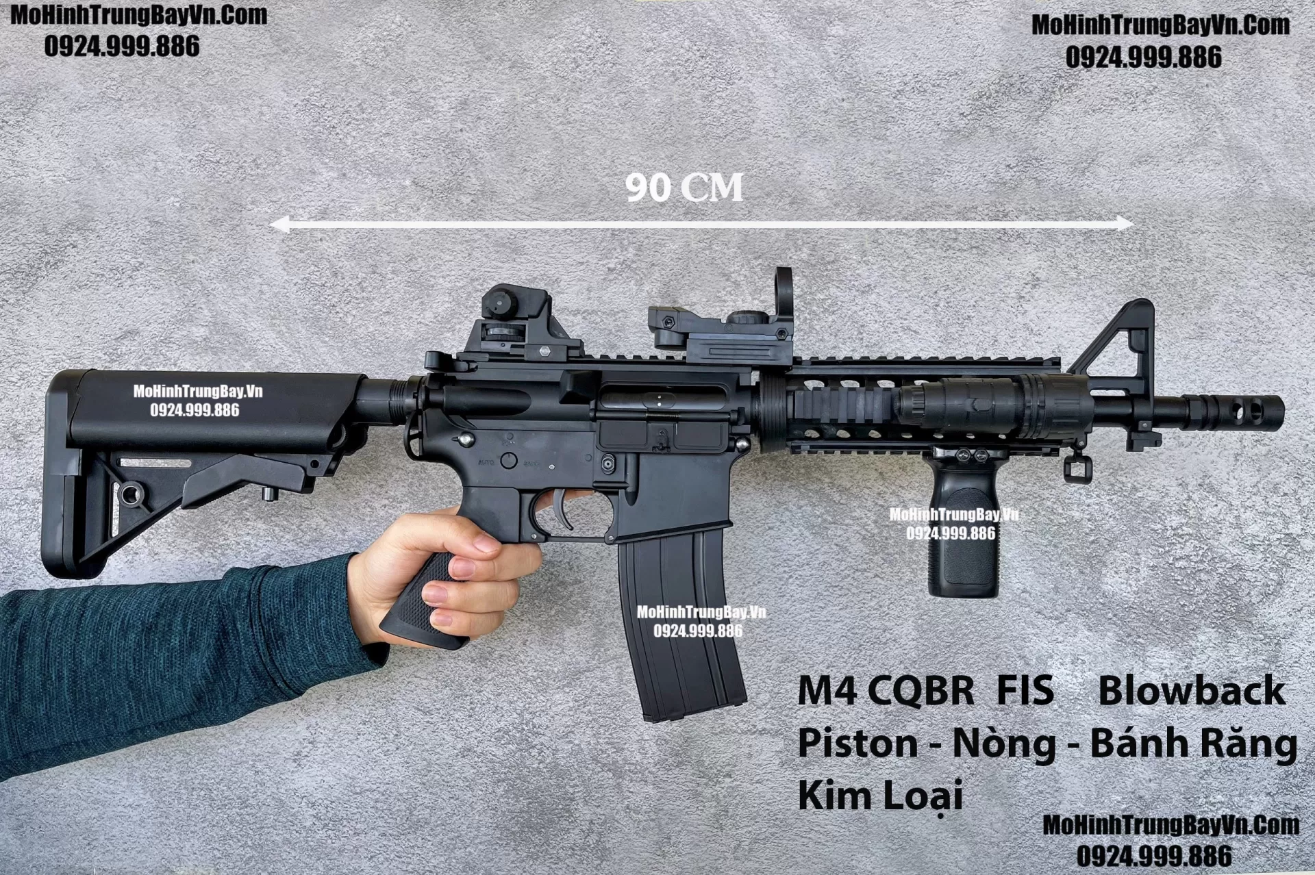Súng Đạn Thạch M4 CQBR Độ Bánh Răng Kim Loại Blowback Cực Mạnh  M4 CQBR M416 Hk416 M16 FJS Mohinhtrungbay Mohinhtrungbay.vn