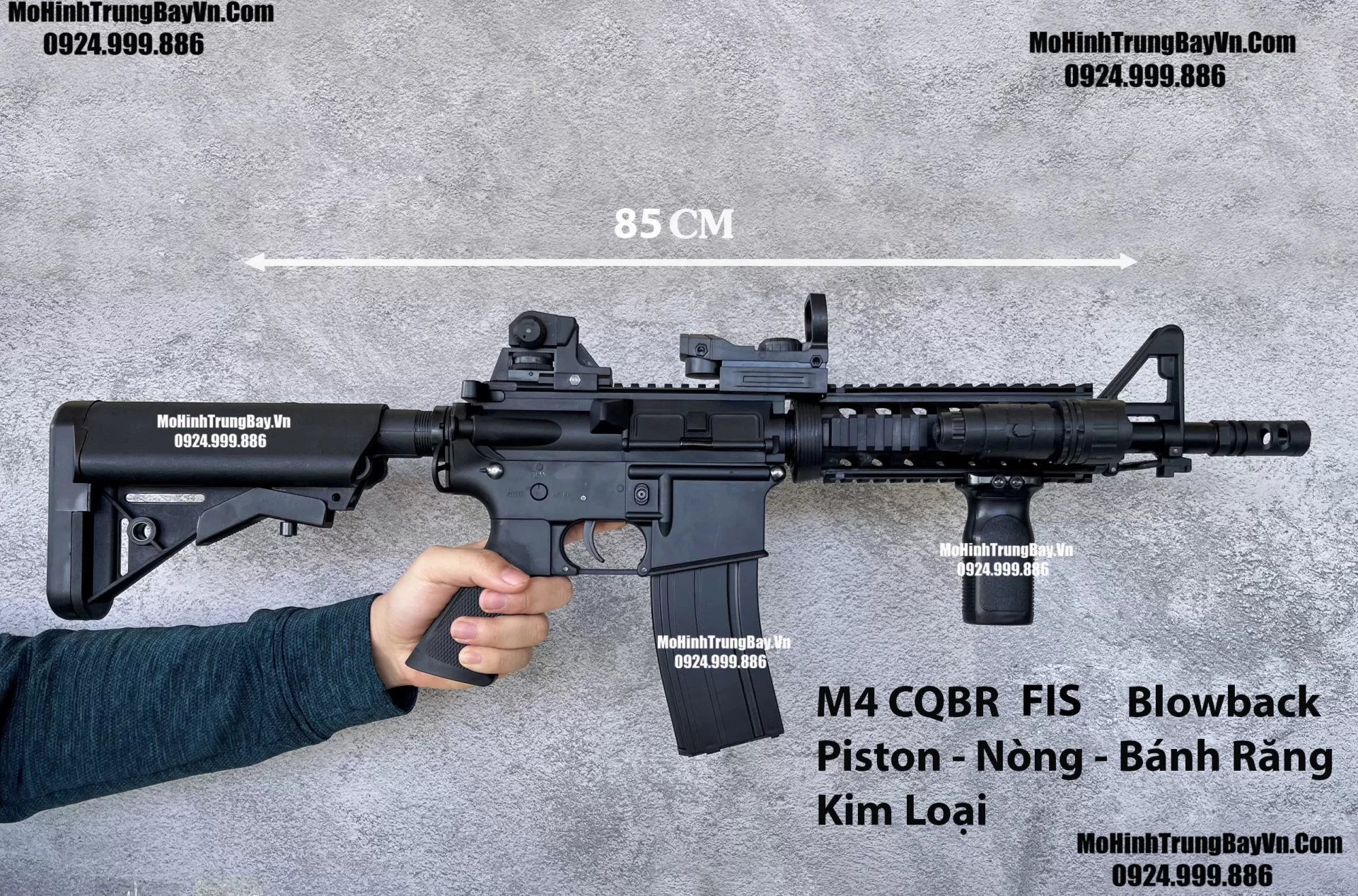 Súng Đạn Thạch M4 CQBR Độ Bánh Răng Kim Loại Blowback Cực Mạnh  M4 CQBR M416 Hk416 M16 FJS Mohinhtrungbay Mohinhtrungbay.vn