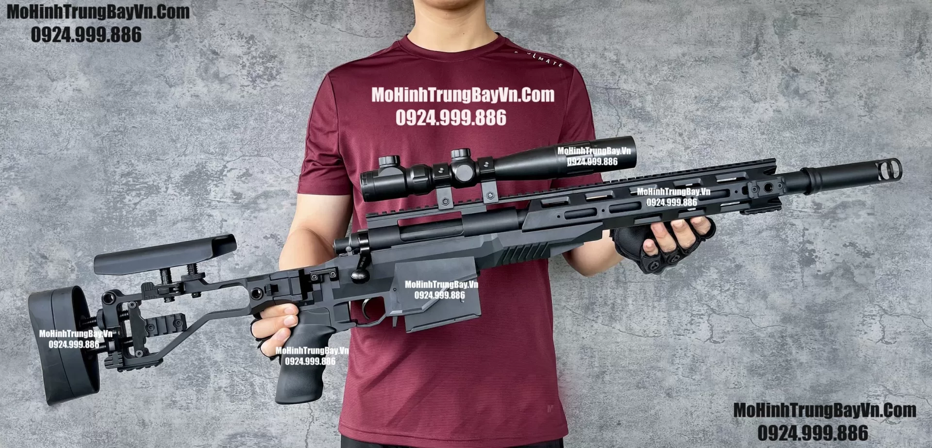 Súng Sniper M4A06 Văng Shell Cao Cấp Báng Gập Kim Loại Full Phụ Kiện Cực Chất