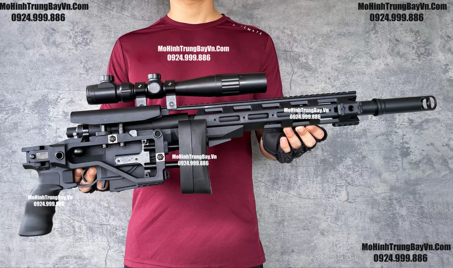 Súng Sniper M4A06 Văng Shell Cao Cấp Báng Gập Kim Loại Full Phụ Kiện Cực Chất