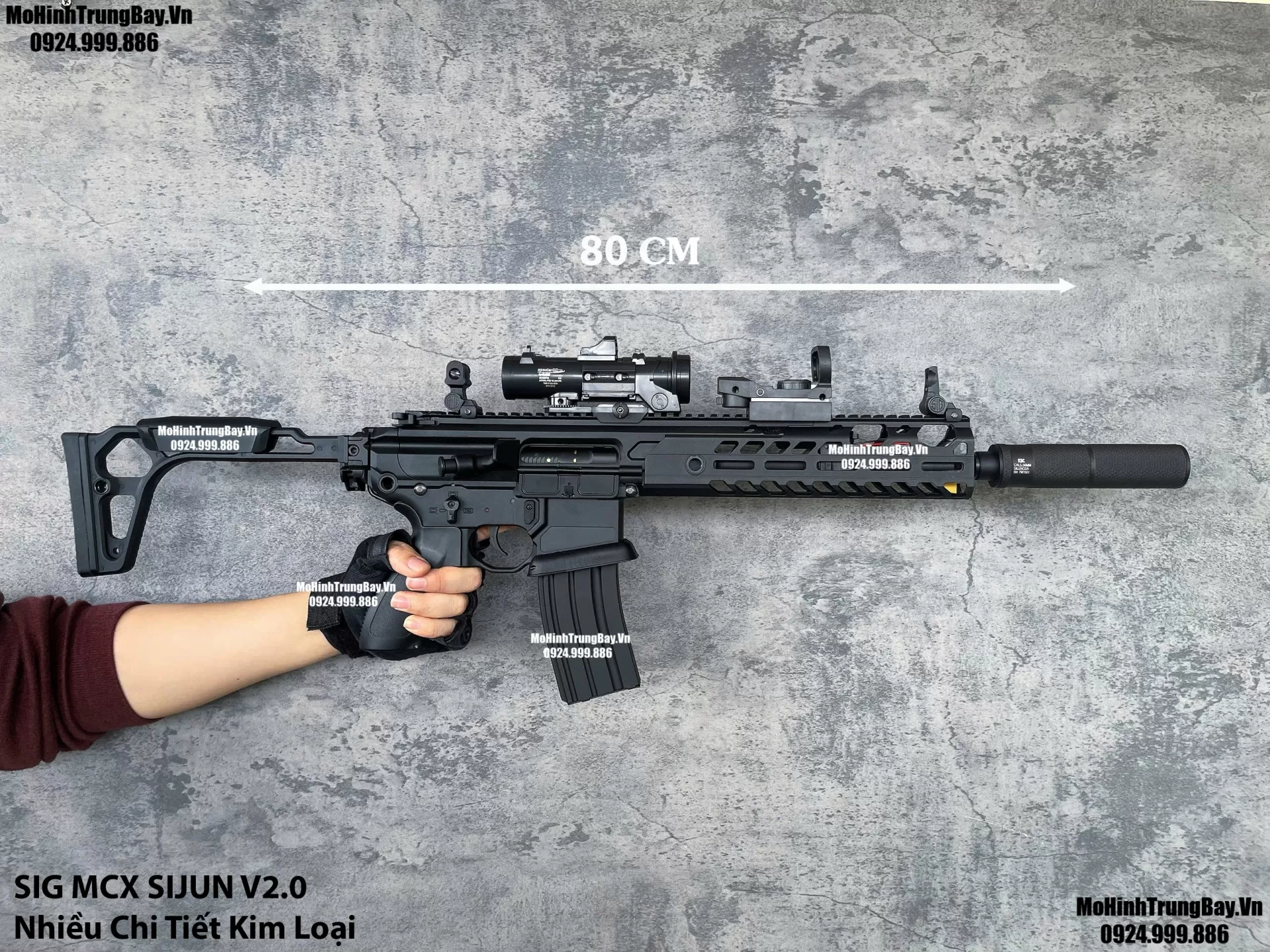 Súng Đạn Thạch SIG MCX Sijun 2.0 Báng Gập Blowback Cực Nhiều Chi Tiết Kim Loại