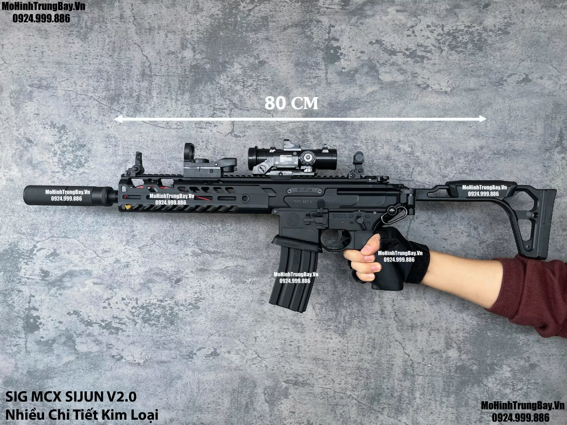 Súng Đạn Thạch SIG MCX Sijun 2.0 Báng Gập Blowback Cực Nhiều Chi Tiết Kim Loại