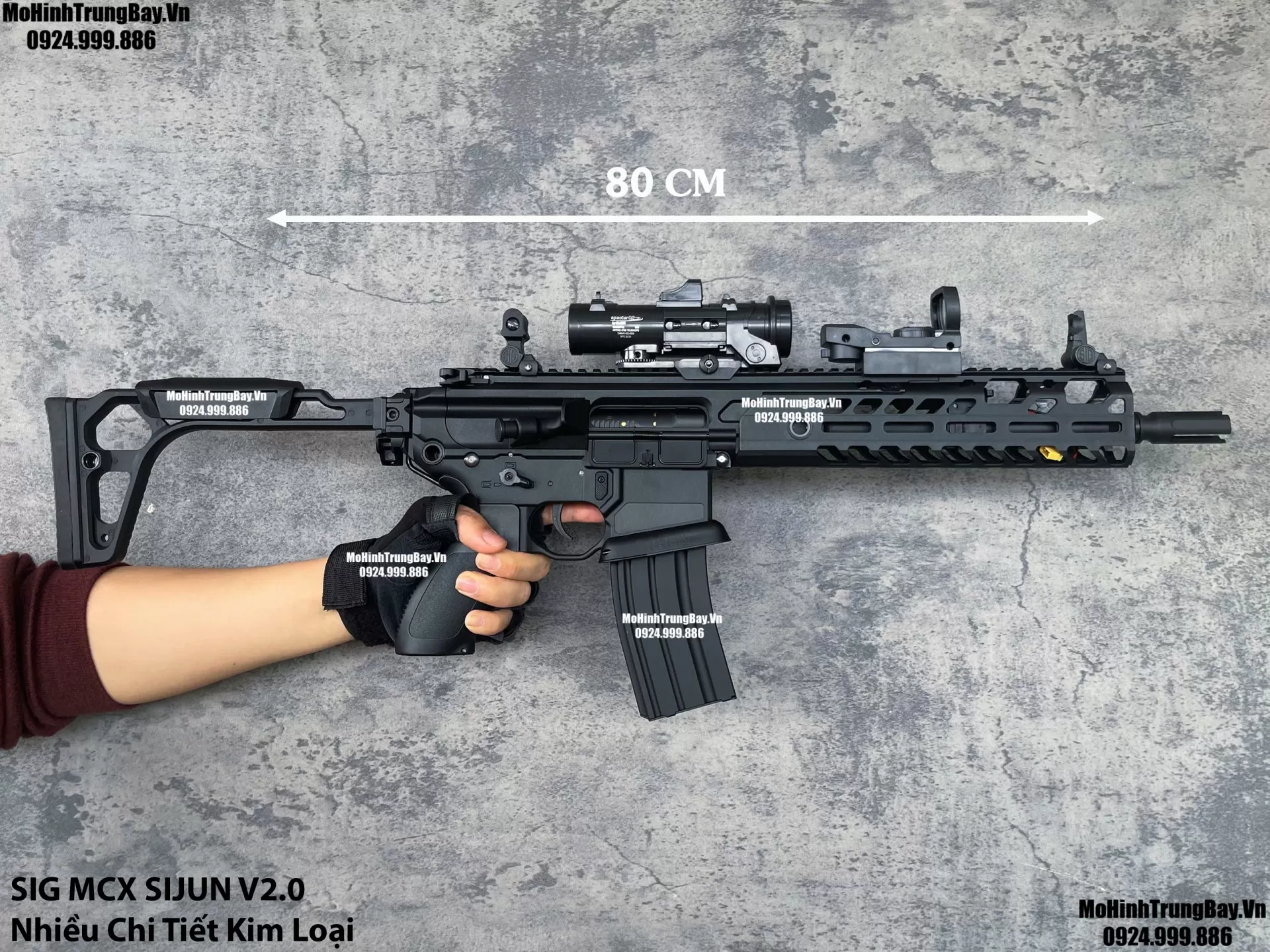 Súng Đạn Thạch SIG MCX Sijun 2.0 Báng Gập Blowback Cực Nhiều Chi Tiết Kim Loại
