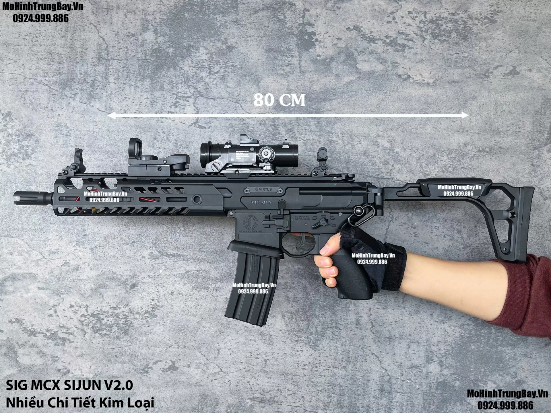 Súng Đạn Thạch SIG MCX Sijun 2.0 Báng Gập Blowback Cực Nhiều Chi Tiết Kim Loại