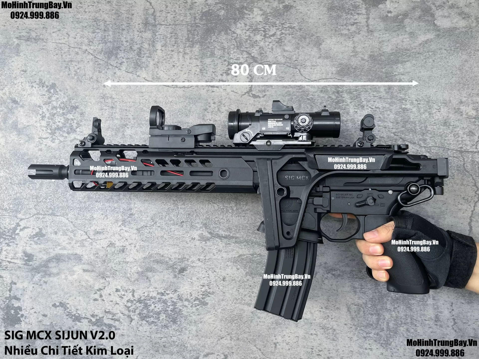 Súng Đạn Thạch SIG MCX Sijun 2.0 Báng Gập Blowback Cực Nhiều Chi Tiết Kim Loại