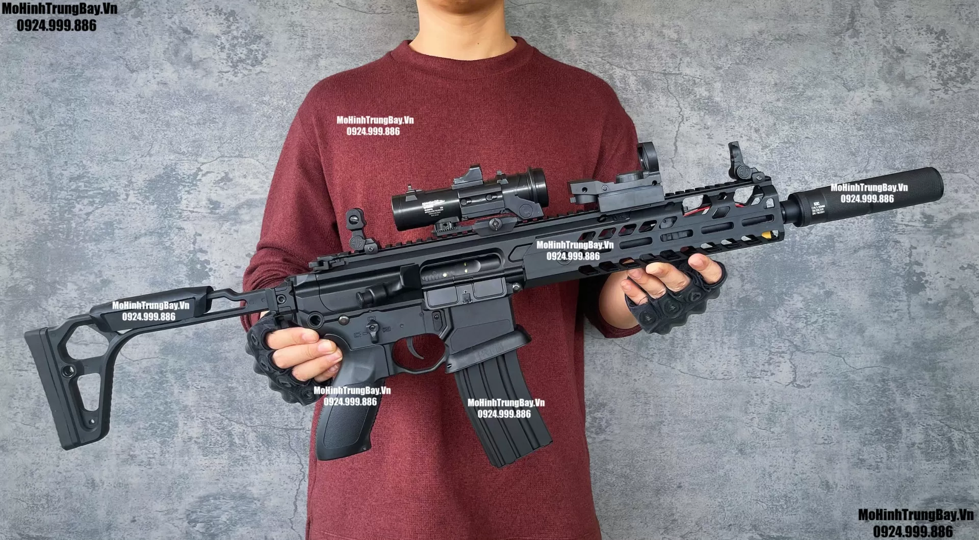 Súng Đạn Thạch SIG MCX Sijun 2.0 Báng Gập Blowback Cực Nhiều Chi Tiết Kim Loại