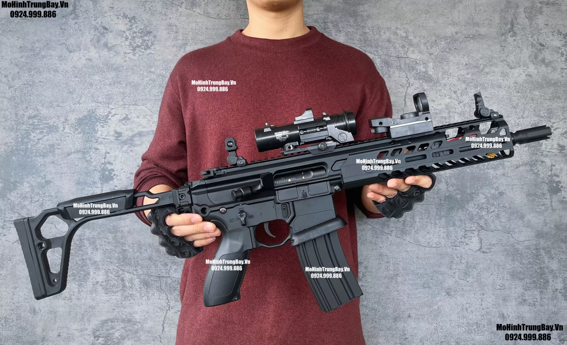 Súng Đạn Thạch SIG MCX Sijun 2.0 Báng Gập Blowback Cực Nhiều Chi Tiết Kim Loại