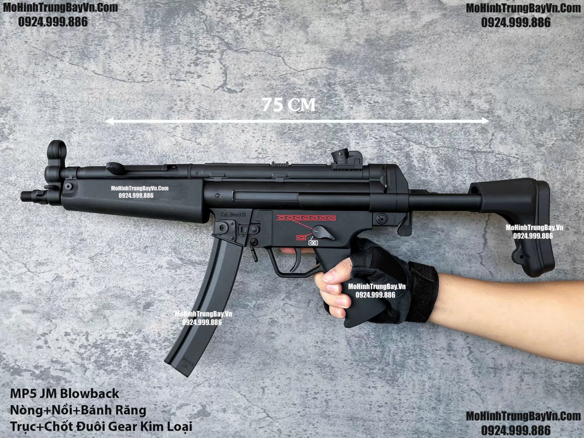 HÀNG XỊN Súng Đạn Thạch SMG Mp5 Jiming V2.0 Blowback Bánh Răng Kim Loại Cực Mạnh Sấy Nhanh