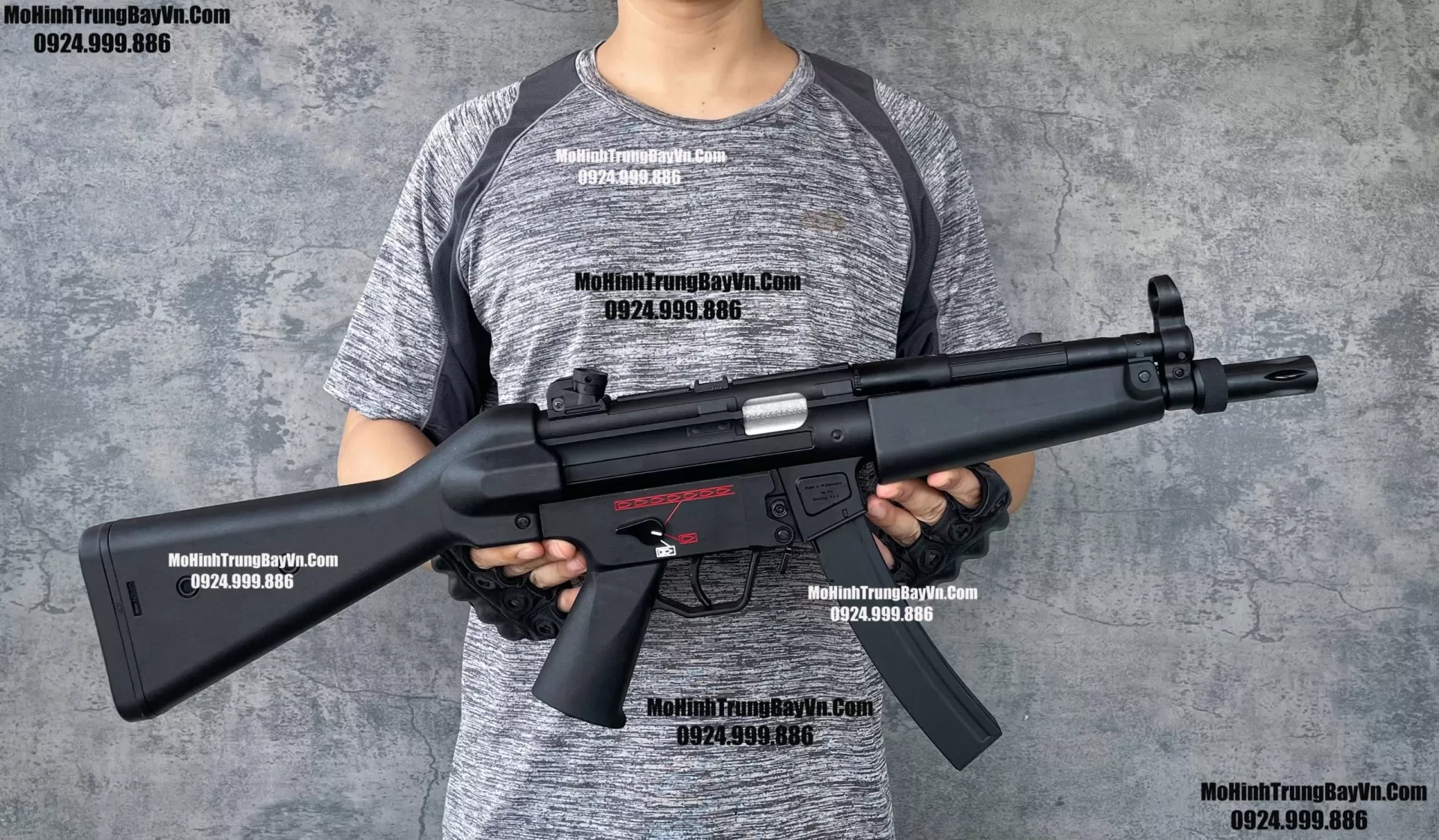 Súng Đạn Thạch SMG Mp5SD Shunxin Blowback  Bánh Răng Kim Loại  Sấy Nhanh MP5k MP5 Mp5