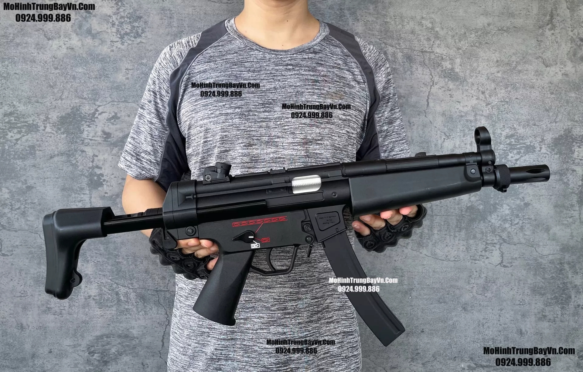 Súng Đạn Thạch SMG Mp5 Shunxin Blowback  Bánh Răng Kim Loại  Sấy Nhanh MP5k MP5SD