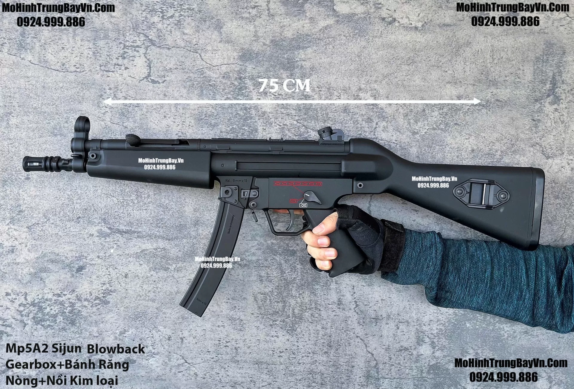HÀNG XỊN Súng Đạn Thạch SMG Mp5A2 SIJUN Blowback  Bánh Răng Kim Loại  Sấy Nhanh MP5