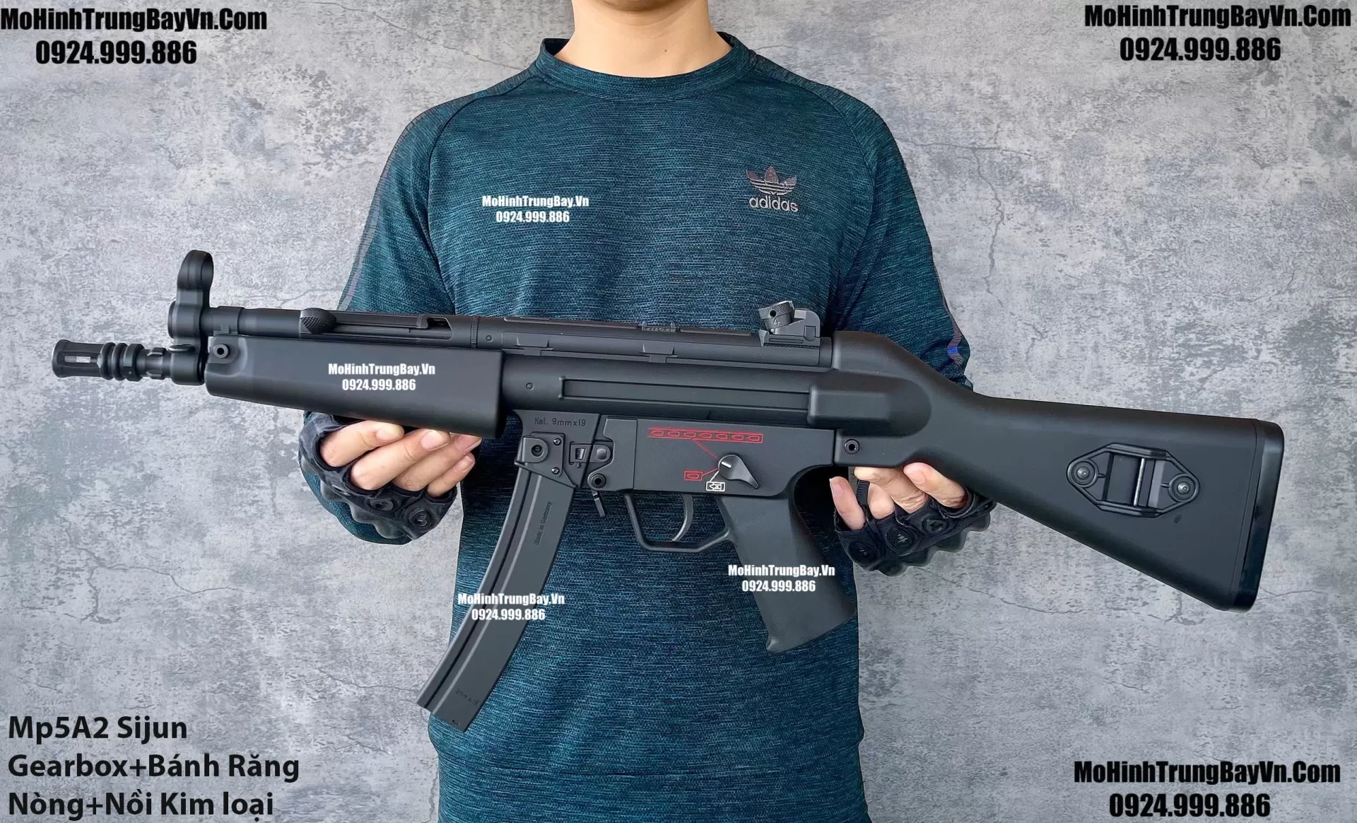 HÀNG XỊN Súng Đạn Thạch SMG Mp5A2 SIJUN Blowback  Bánh Răng Kim Loại  Sấy Nhanh MP5
