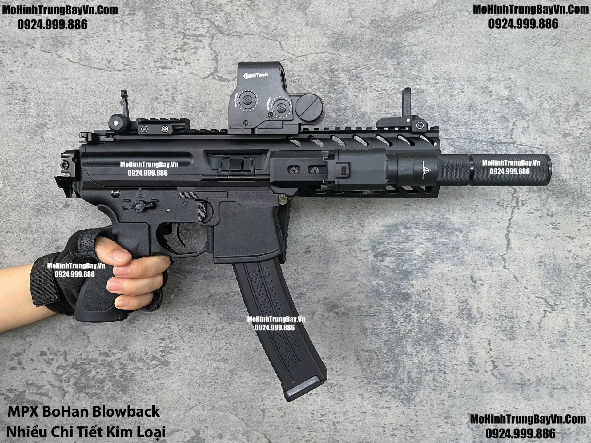 Súng Đạn Thạch SIG MPX 2.0 Báng Gập Blowback Nhiều Chi Tiết Kim Loại