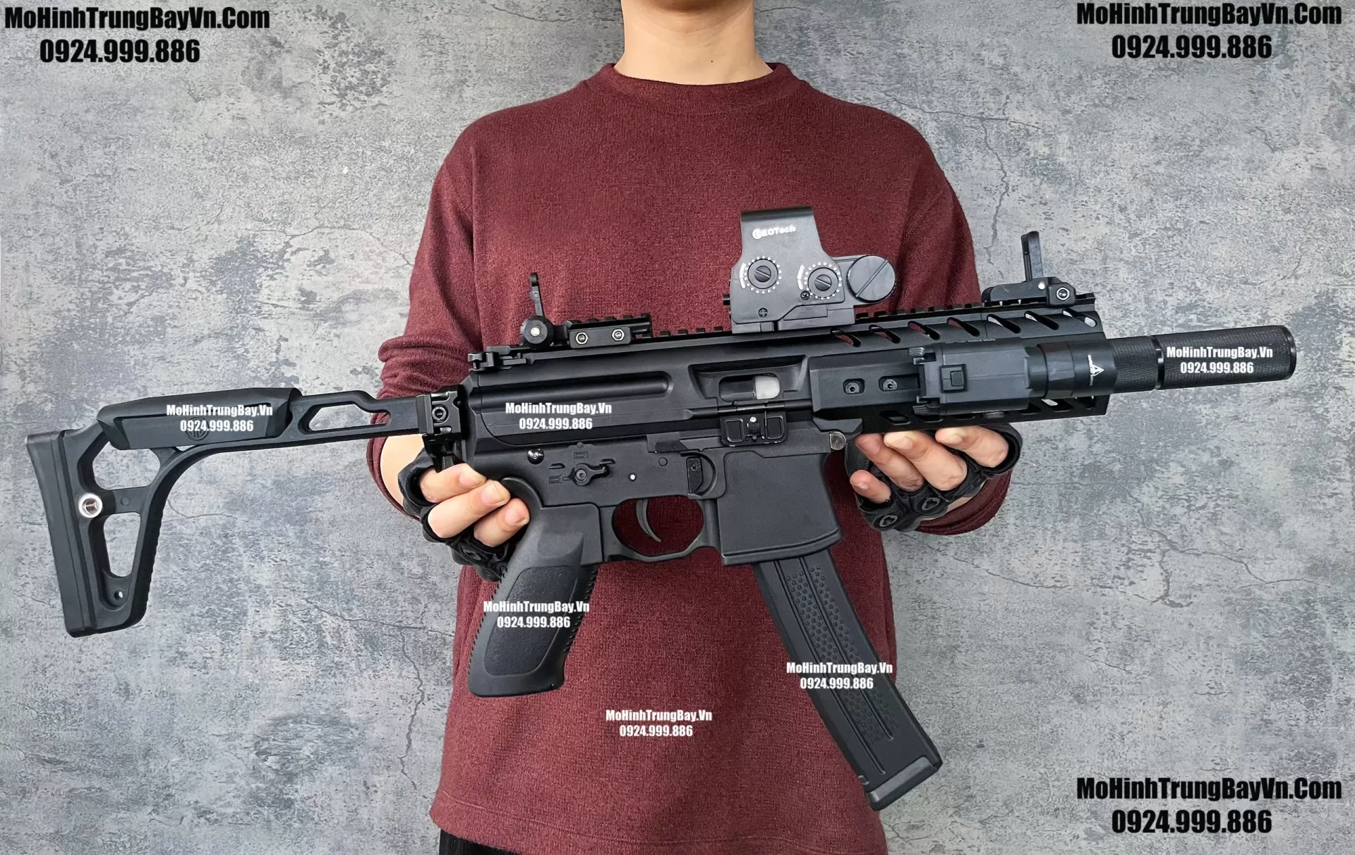 Súng Đạn Thạch SIG MPX 2.0 Báng Gập Blowback Nhiều Chi Tiết Kim Loại