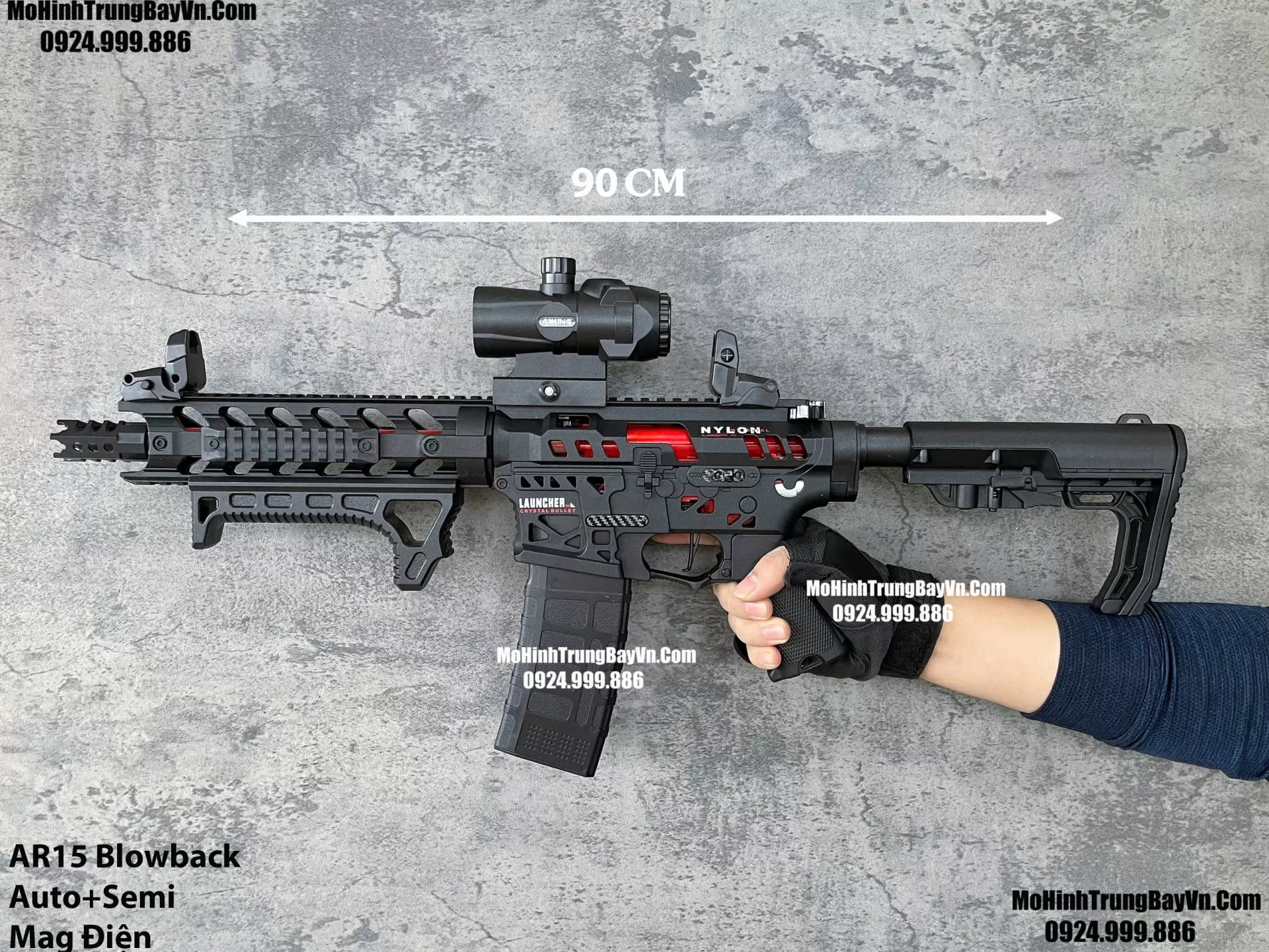 Súng Đạn Thạch AR15 Blowback 2 Chế Độ Auto Semi Full Phụ Kiện Giá Rẻ M4 M416 Hk416 M4a1 Mohinhtrungbay Mohinhtrungbay.vn (1)