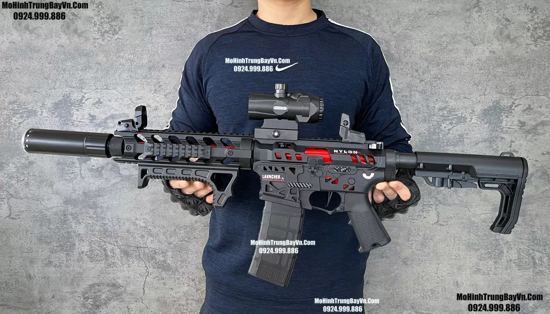 Súng Đạn Thạch AR15 Blowback 2 Chế Độ Auto Semi Full Phụ Kiện Giá Rẻ M4 M416 Hk416 M4a1 Mohinhtrungbay Mohinhtrungbay.vn (1)
