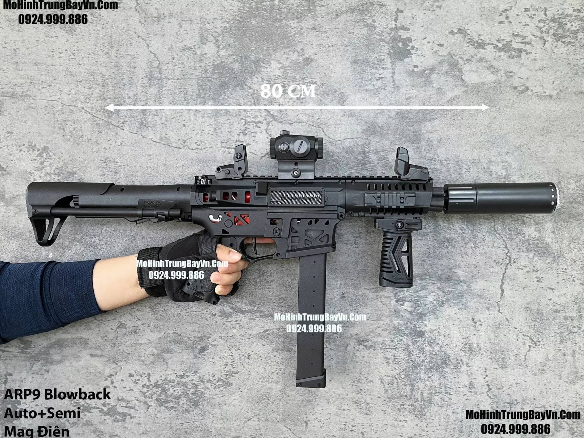 Súng Đạn Thạch SMG ARP9 Blowback 2 Chế Độ Auto Semi Full Phụ Kiện Giá Rẻ M4 M416 Hk416 M4a1 AR15 MCX   Mohinhtrungbay Mohinhtrungbay.vn (1) (1) (1)