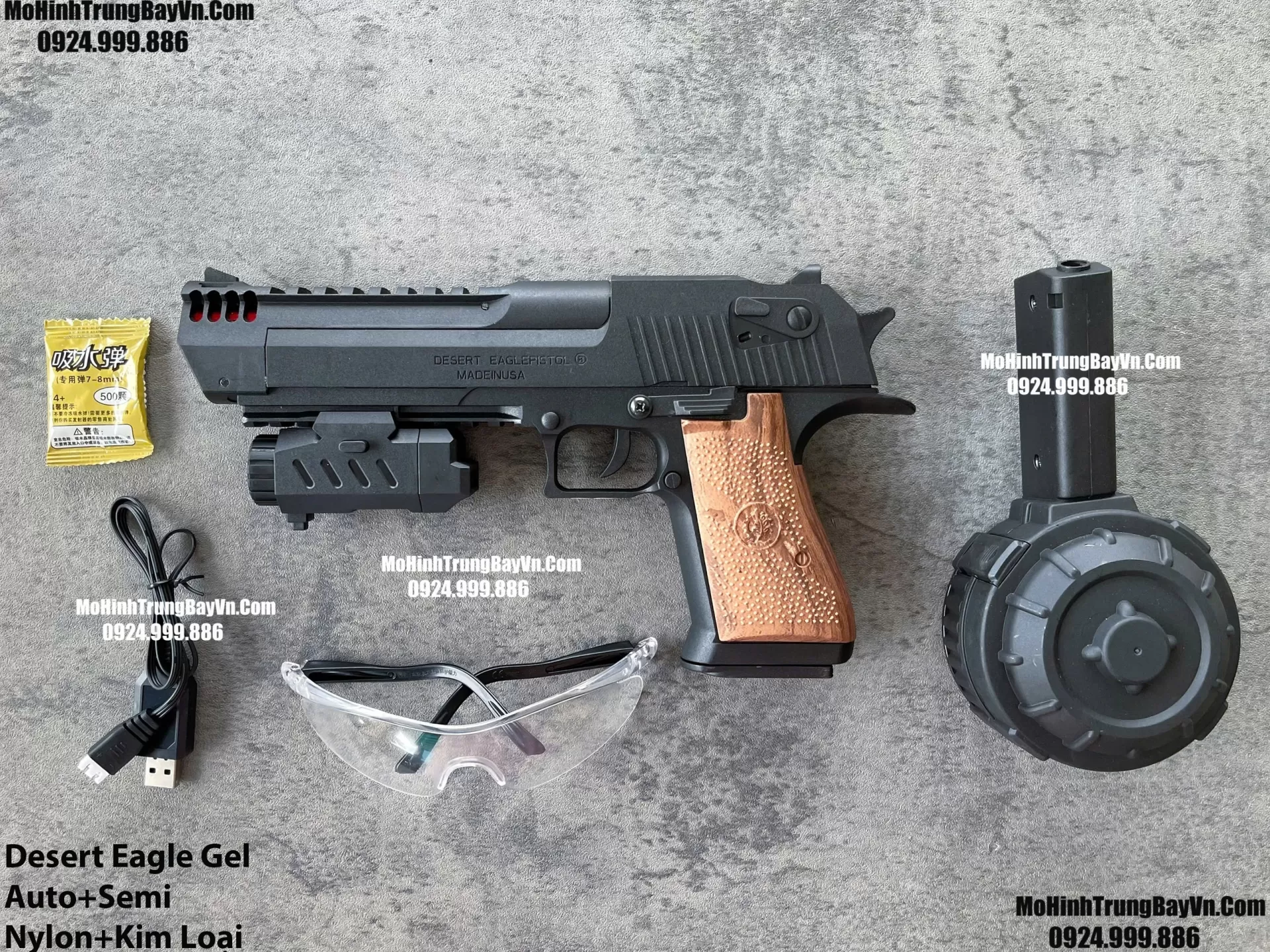 Súng Lục Đạn Thạch Desert Eagle Black Auto Blowback 2 Chế Độ Auto Semi Kèm 2 Băng Đạn Lực Cực Mạnh Mohinhtrungbay Mohinhtrungbay.vn (1) (1) (1)